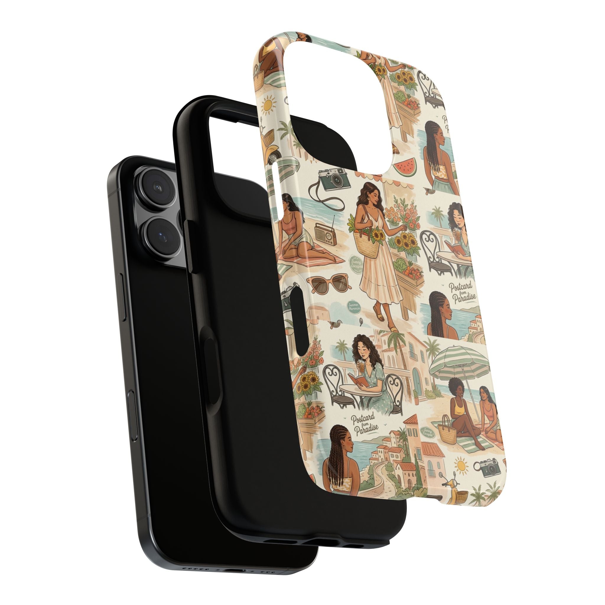 Tropical Vacation Phone Case — Vintage Beach Women Pattern