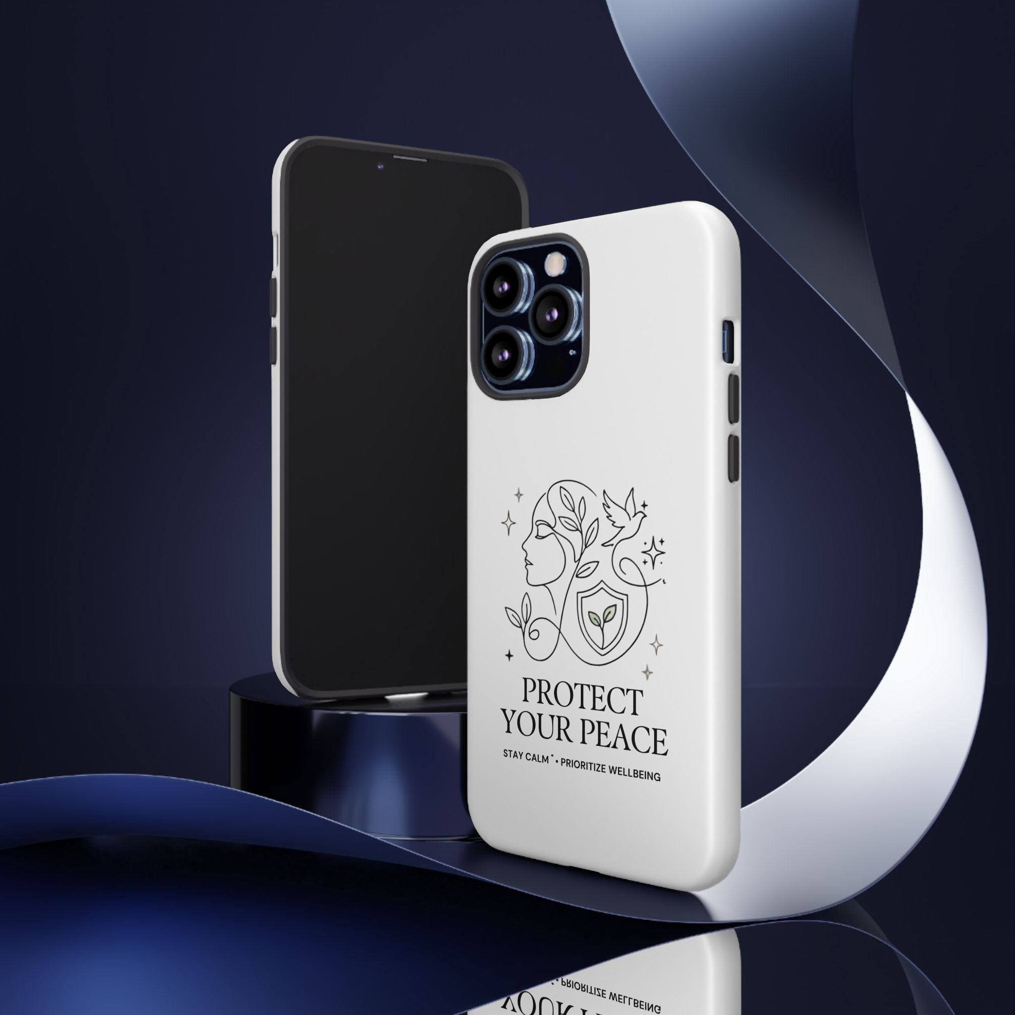 Protect Your Peace Phone Case – Minimalist Wellness iPhone Cover