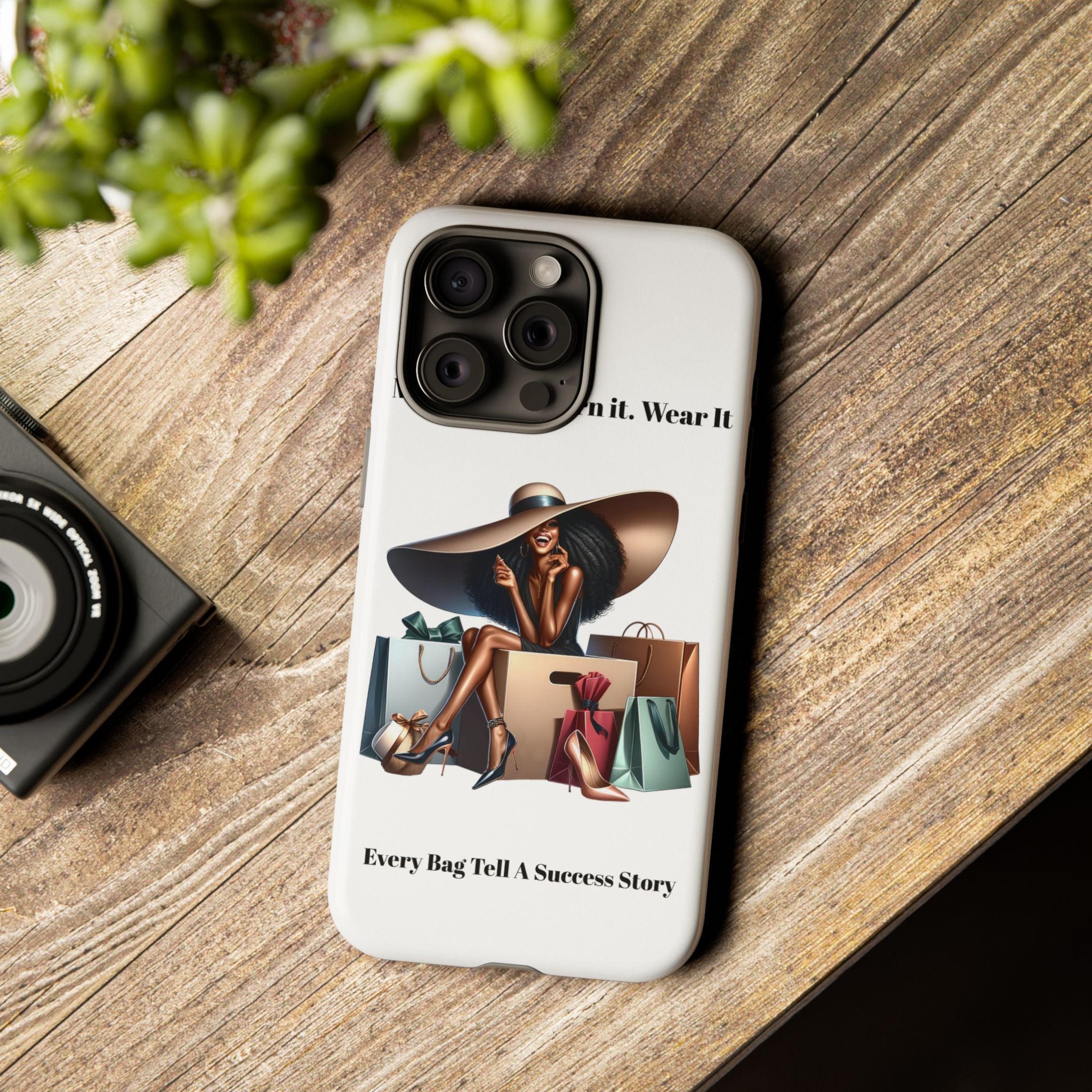 Phone Case - "Manifest It. Earn It. Wear It." Chic Shopper Design