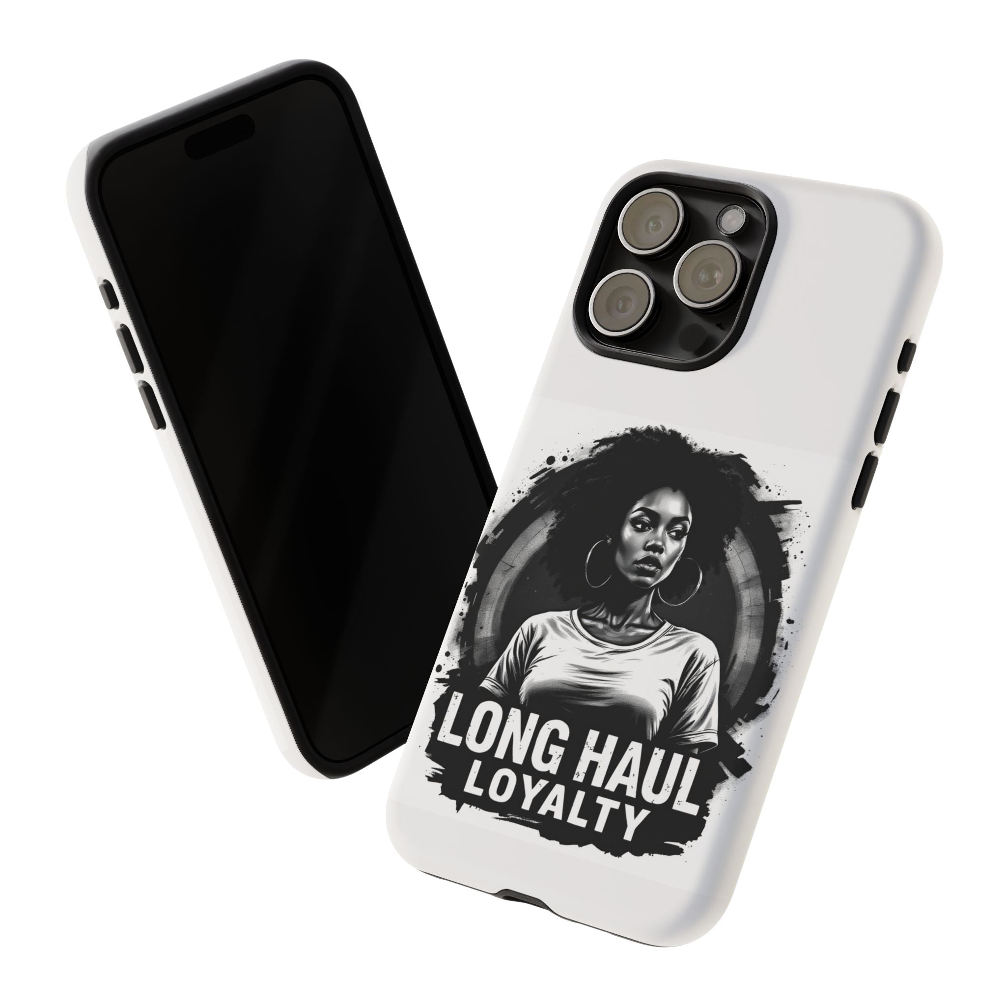 Phone Case — "Long Haul Loyalty" Black & White Portrait Protective Case