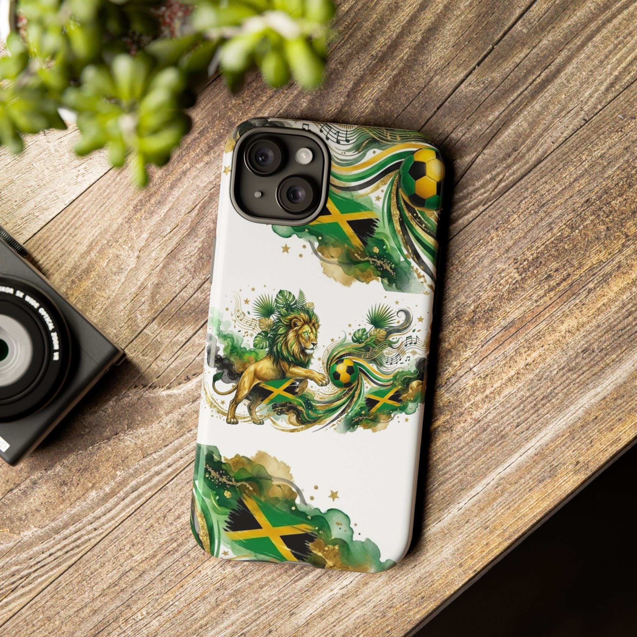 Jamaica Lion Phone Case — Jamaican Flag Rasta Protective Tough Case