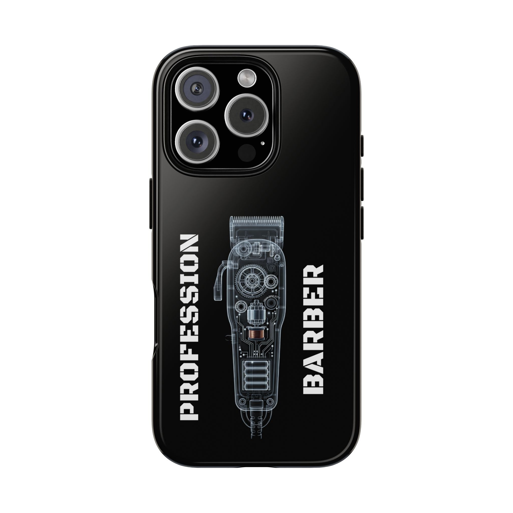 Barber Clip Cord X‑Ray Tough Phone Case – Professional Barber Gift