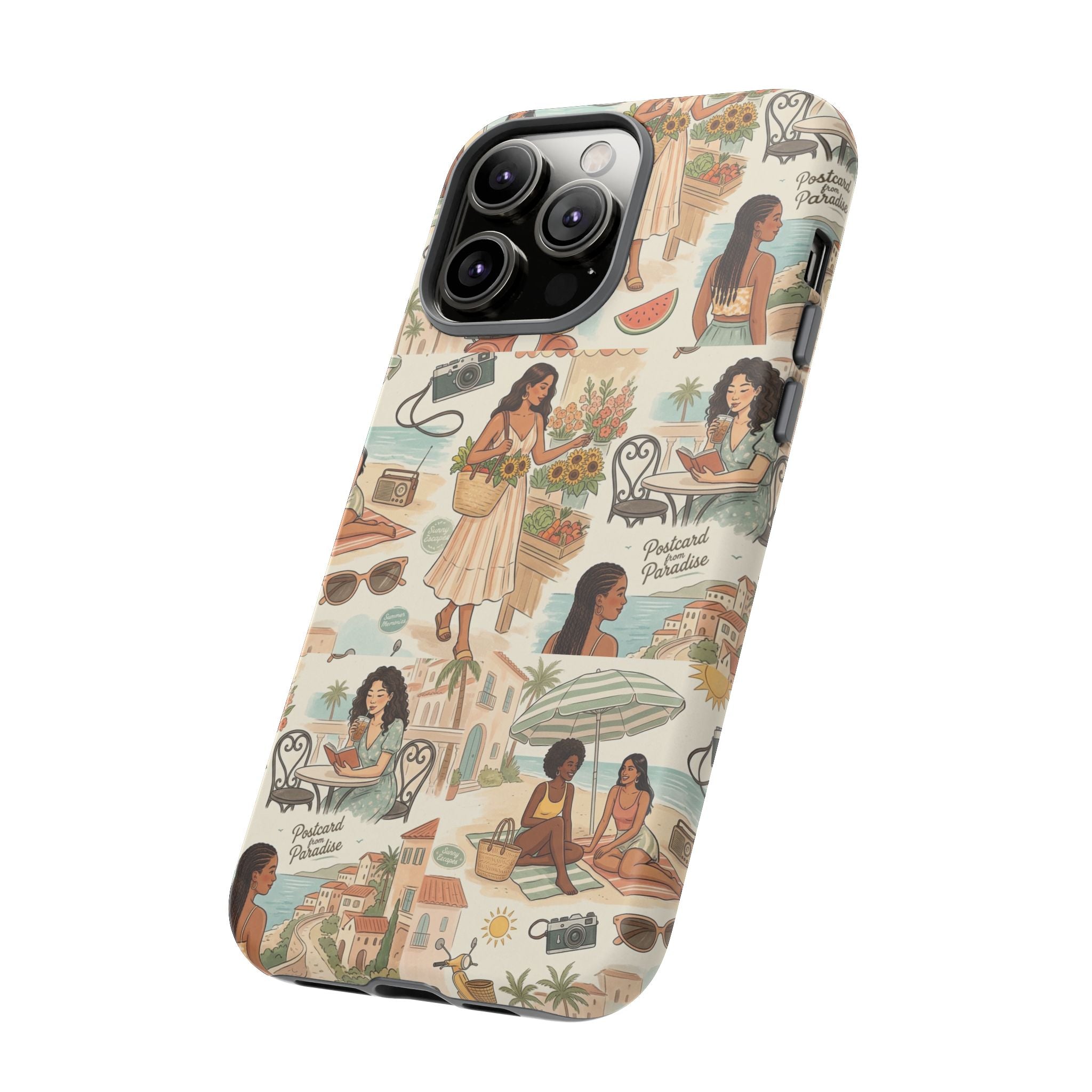 Tropical Vacation Phone Case — Vintage Beach Women Pattern