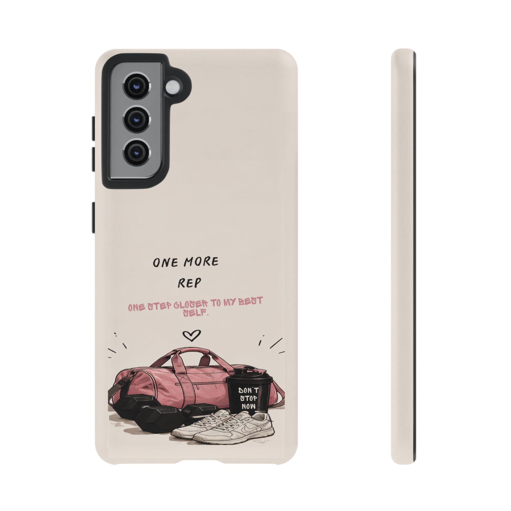 Gym Phone Case — "One More Rep" Workout Duffle & Sneakers Protective Case