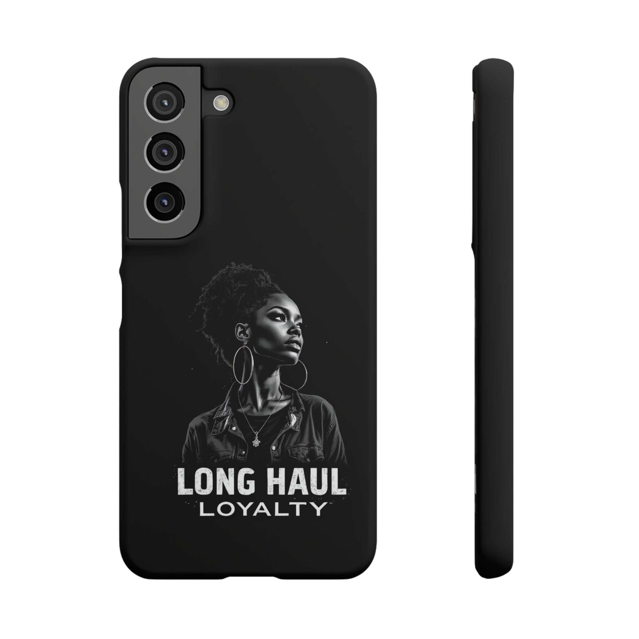 Phone Case — "Long Haul Loyalty" Black Portrait Snap Case