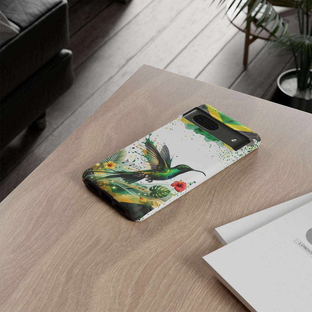 Hummingbird Jamaica Tough Phone Case – Tropical Floral Protective Cover
