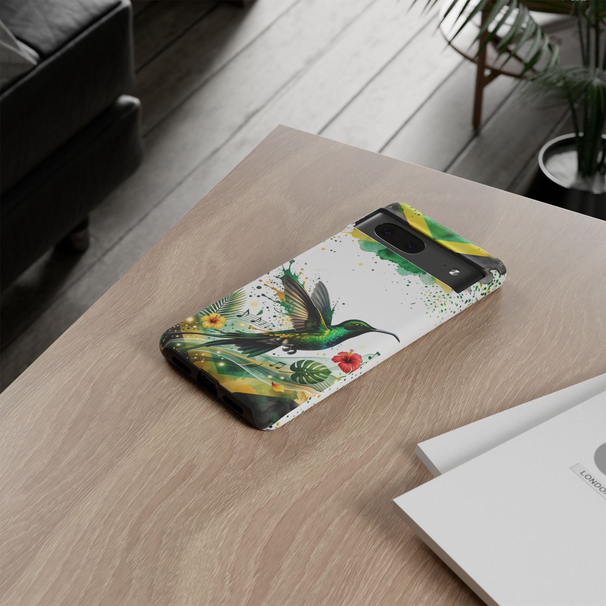 Hummingbird Jamaica Tough Phone Case – Tropical Floral Protective Cover