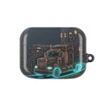 Trucker Tech AirPods Case — Neon Semi Truck Circuit Design