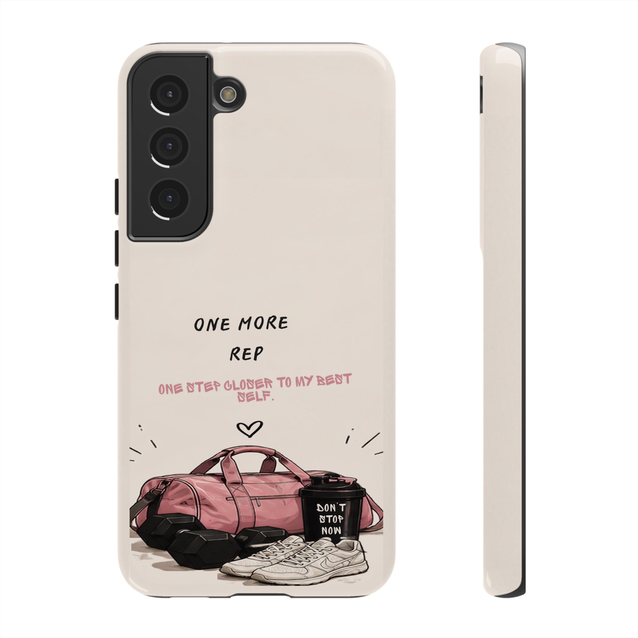 Gym Phone Case — "One More Rep" Workout Duffle & Sneakers Protective Case