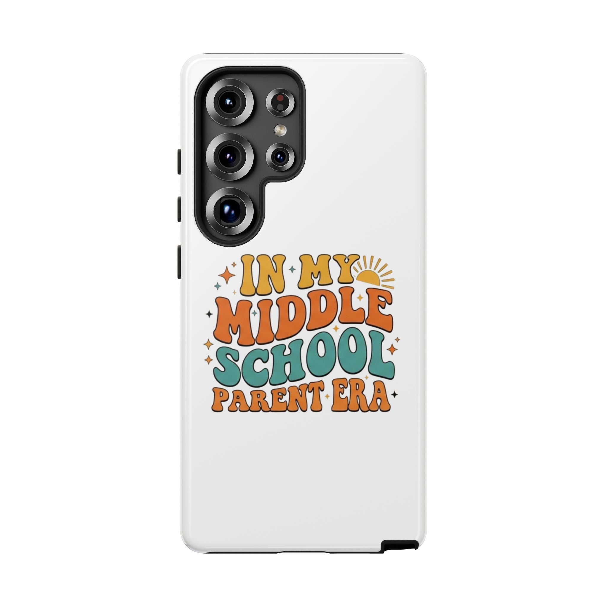Middle School Parent Phone Case — "In My Middle School Parent Era" Retro Design