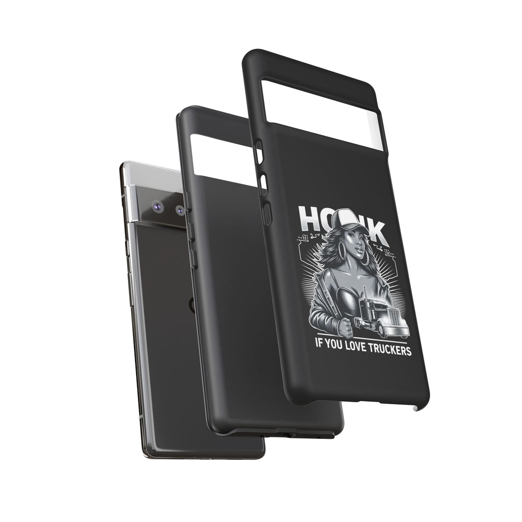 Phone Case — 'Honk' Trucker Girl Retro Semi Truck Protective Case