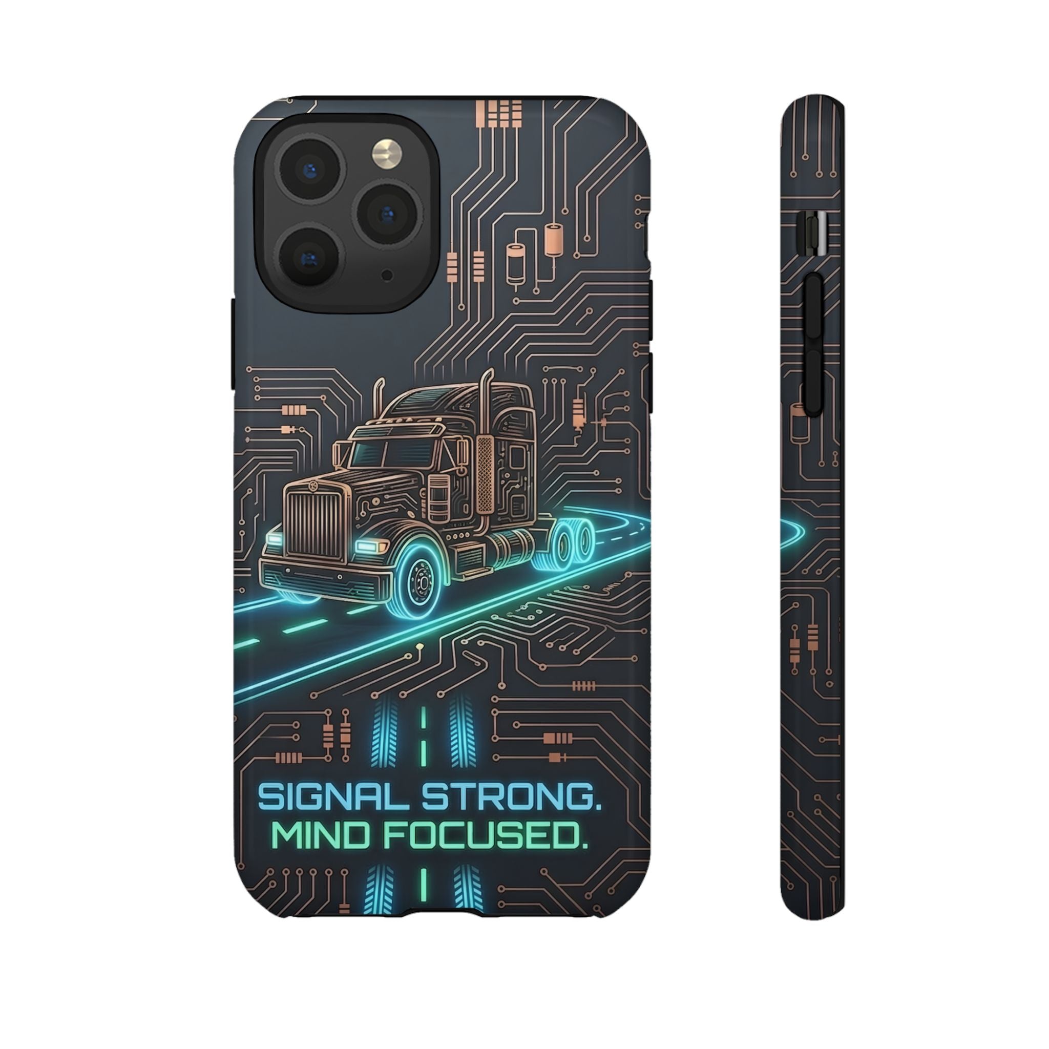 Truck Driver Gamer Phone Case — “Real Life. No Pause Button.”