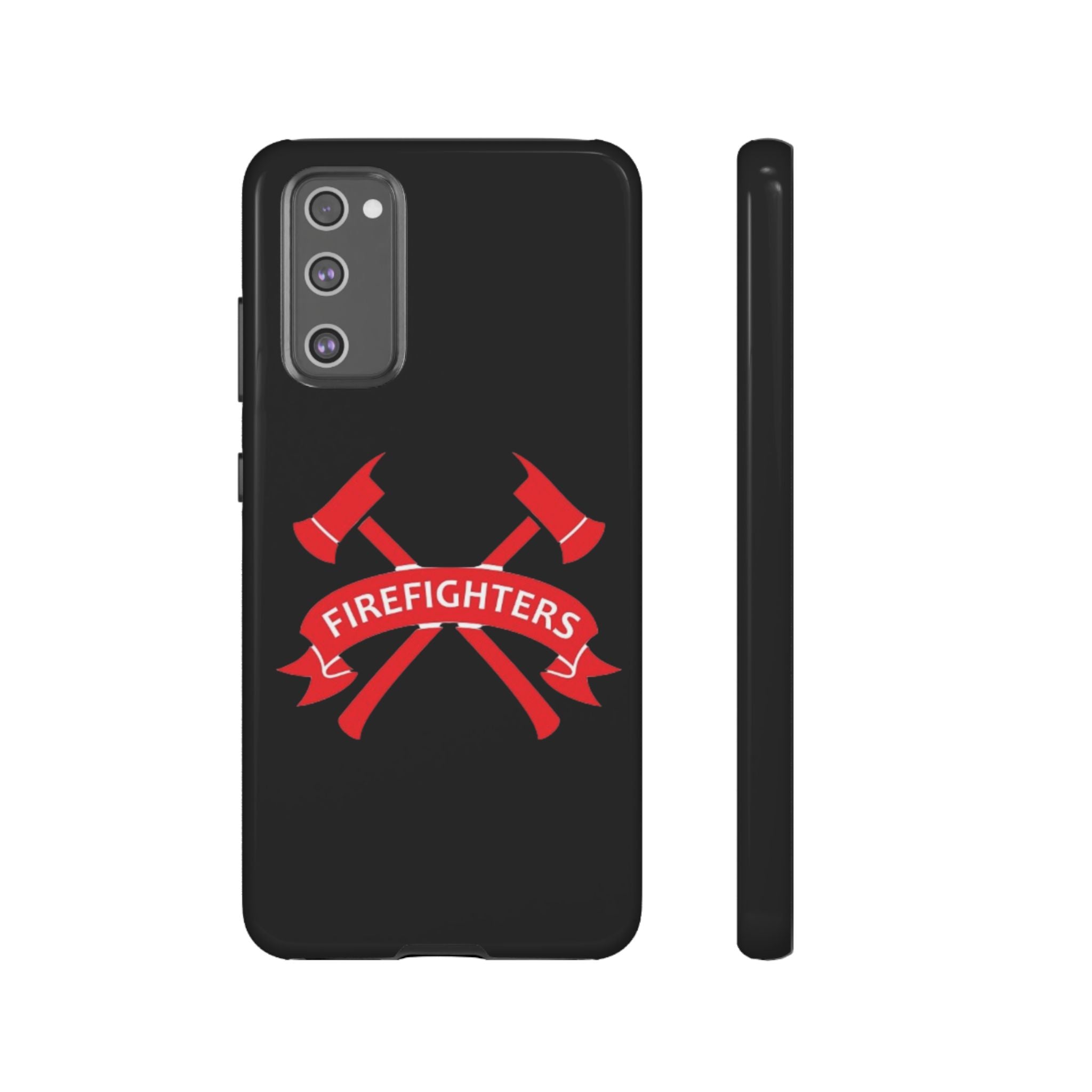 Firefighters Tough Phone Case — Red Crossed Axes Design