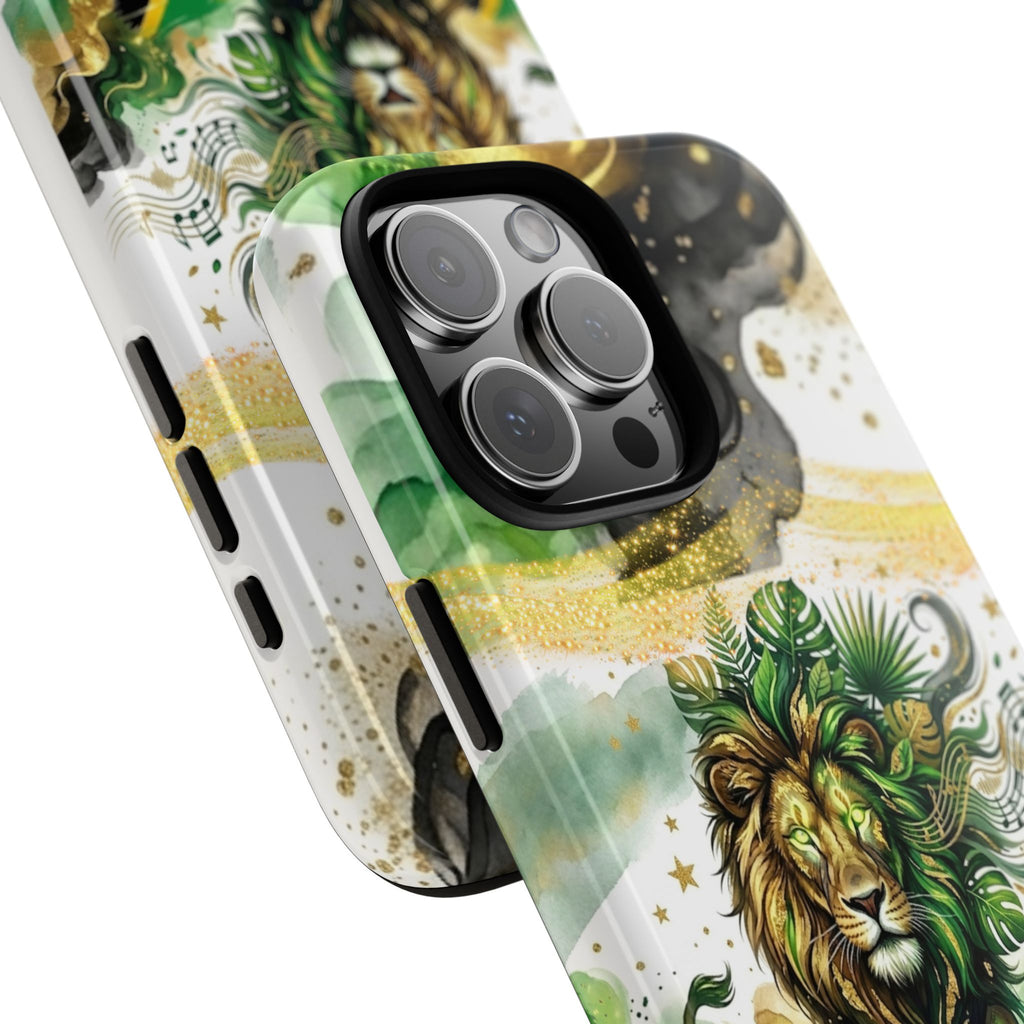 Reggae Lion Phone Case — Jamaican Flag Rasta Art Tough Phone Cover
