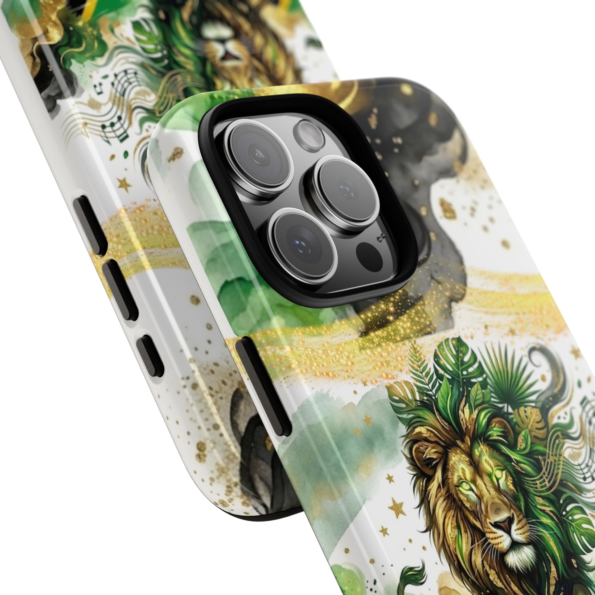 Reggae Lion Phone Case — Jamaican Flag Rasta Art Tough Phone Cover