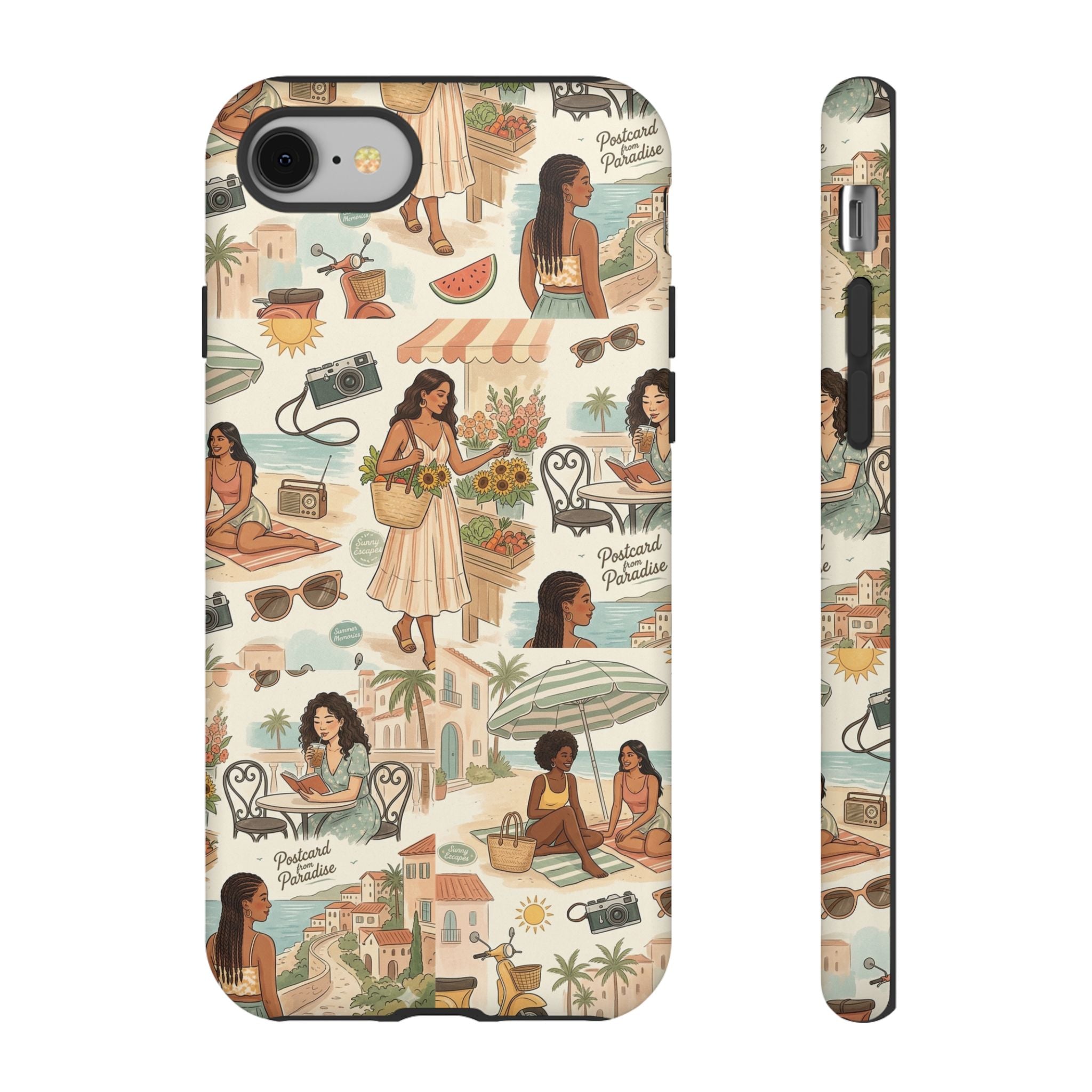 Tropical Vacation Phone Case — Vintage Beach Women Pattern