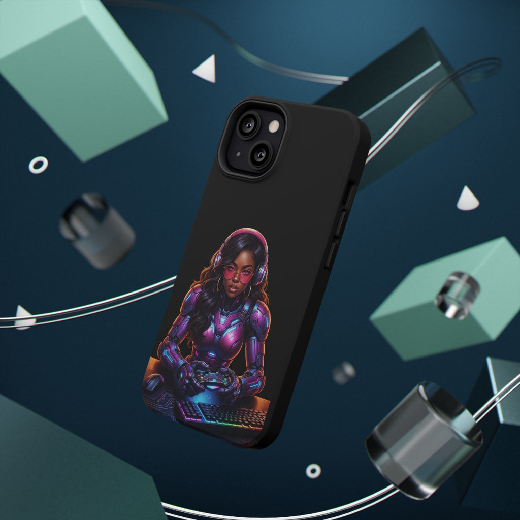 Gamer Girl Cyber Armor Phone Case — Impact‑Resistant Protective Cover