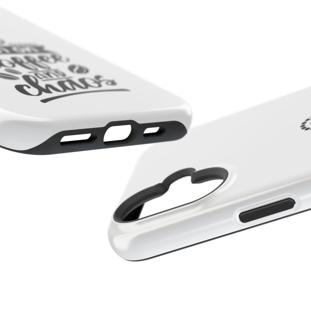Phone Case — "Run on Coffee and Chaos" Impact-Resistant Protective Cover