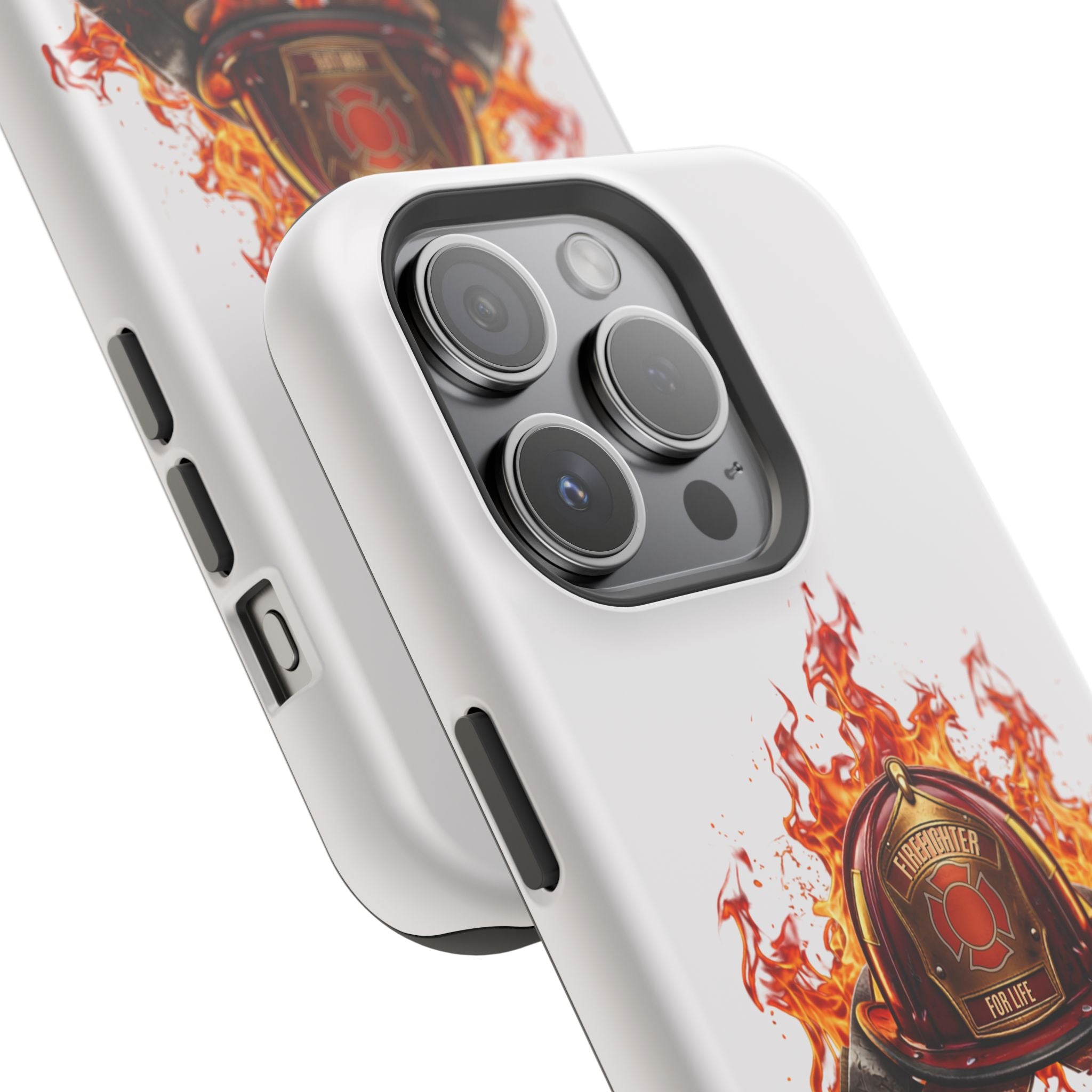 Firefighter Helmet Flames Phone Case — Station 117 Magnetic Impact-Resistant Case