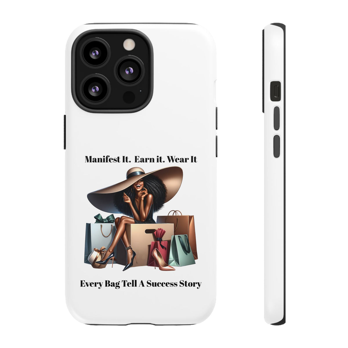 Phone Case - "Manifest It. Earn It. Wear It." Chic Shopper Design