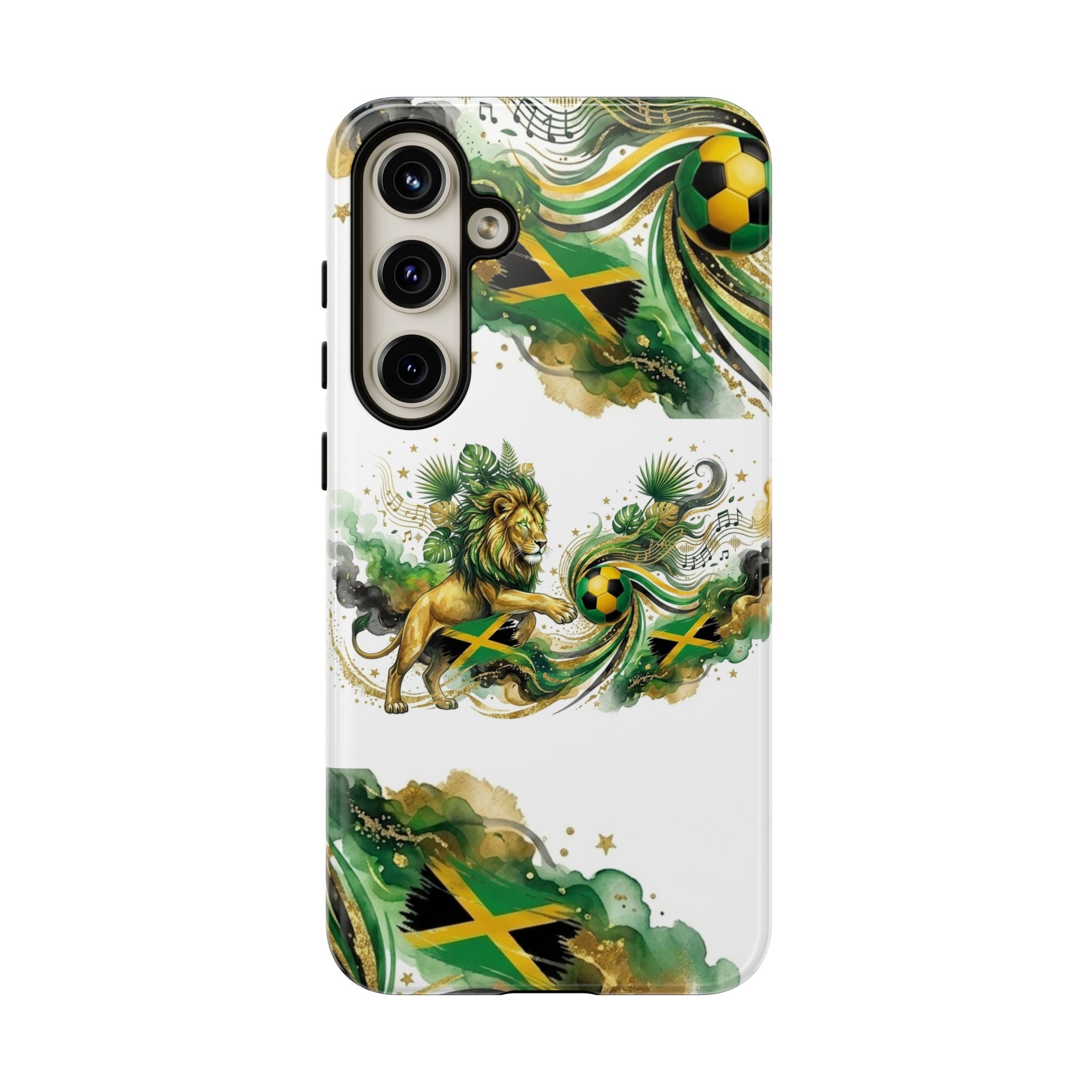 Jamaica Lion Phone Case — Jamaican Flag Rasta Protective Tough Case
