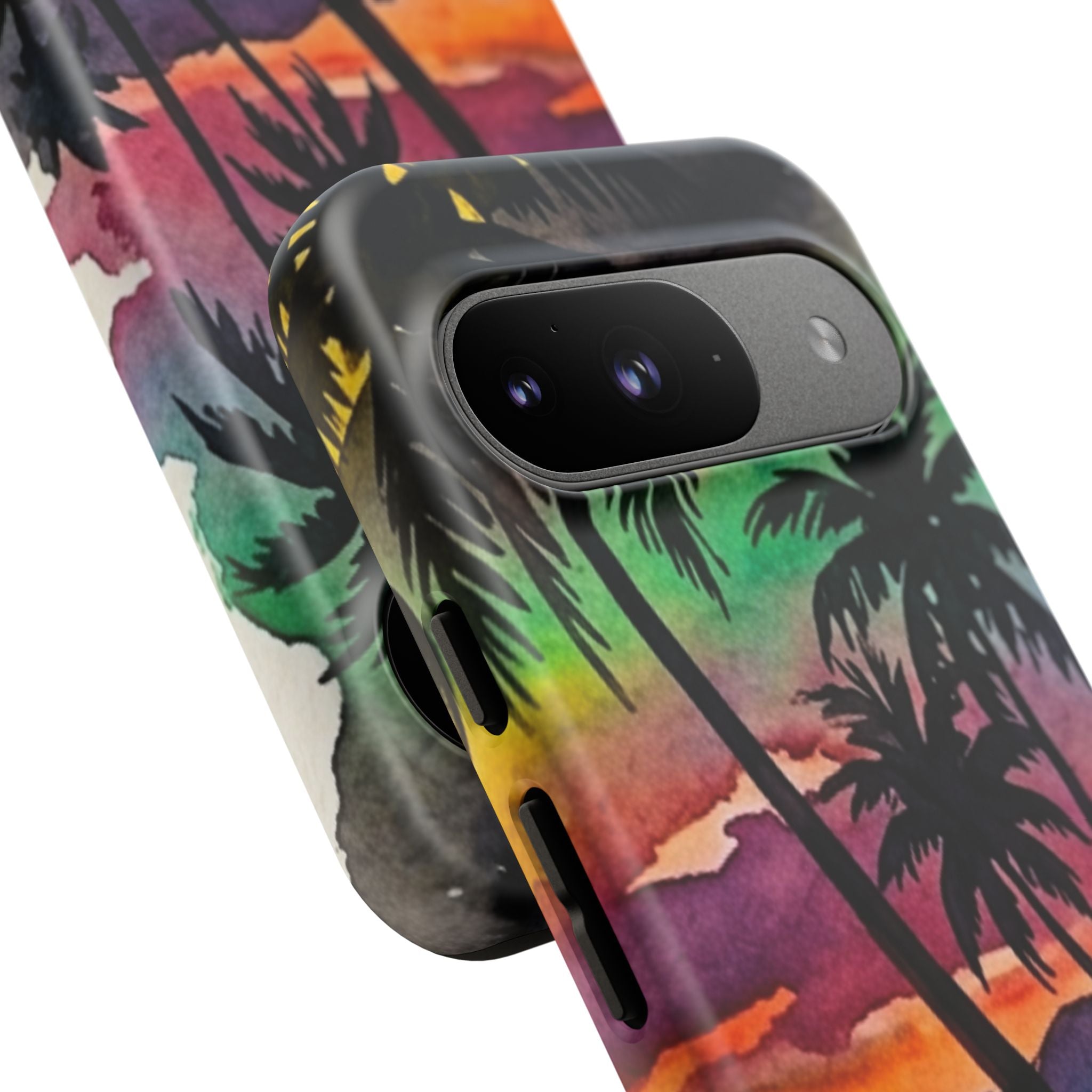 Tropical Sunset Phone Case – Palm Tree Beach Protective Cover