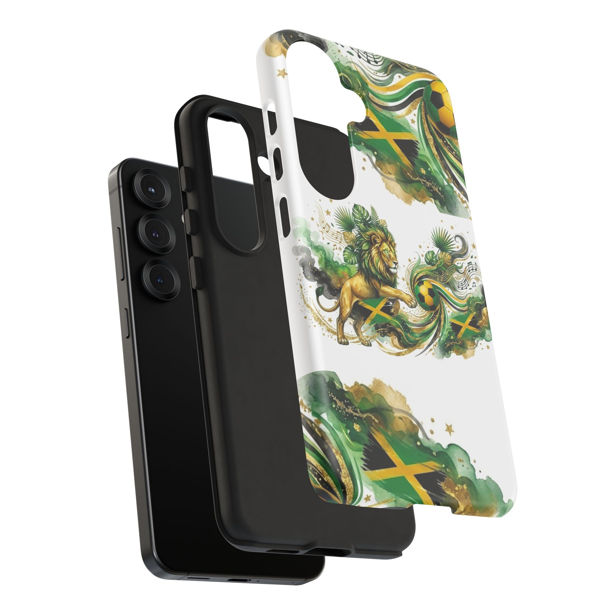 Jamaica Lion Phone Case — Jamaican Flag Rasta Protective Tough Case