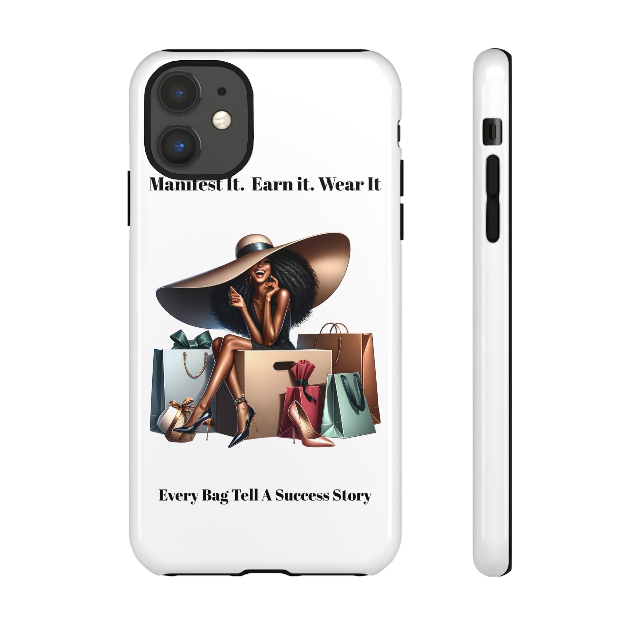 Phone Case - "Manifest It. Earn It. Wear It." Chic Shopper Design