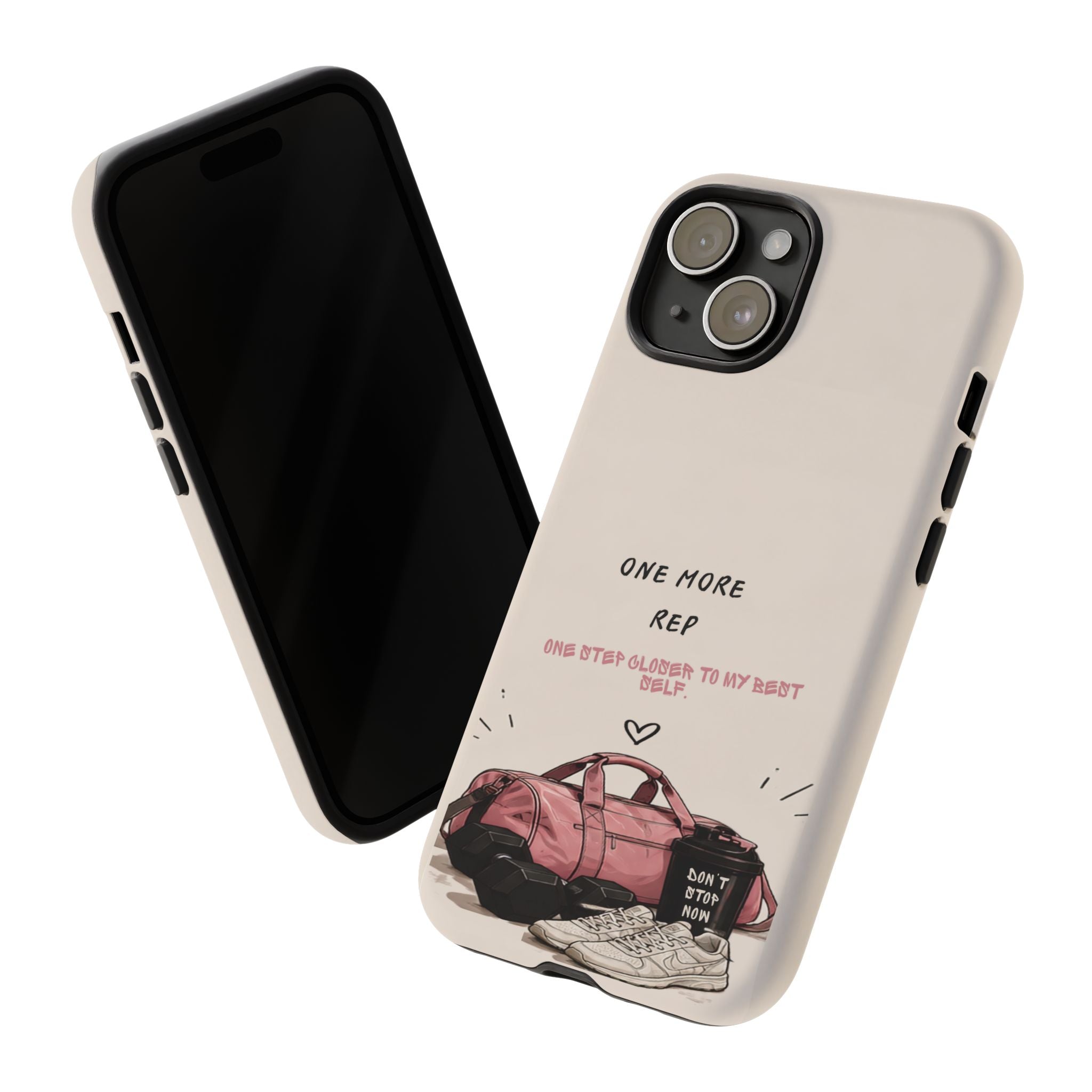 Gym Phone Case — "One More Rep" Workout Duffle & Sneakers Protective Case
