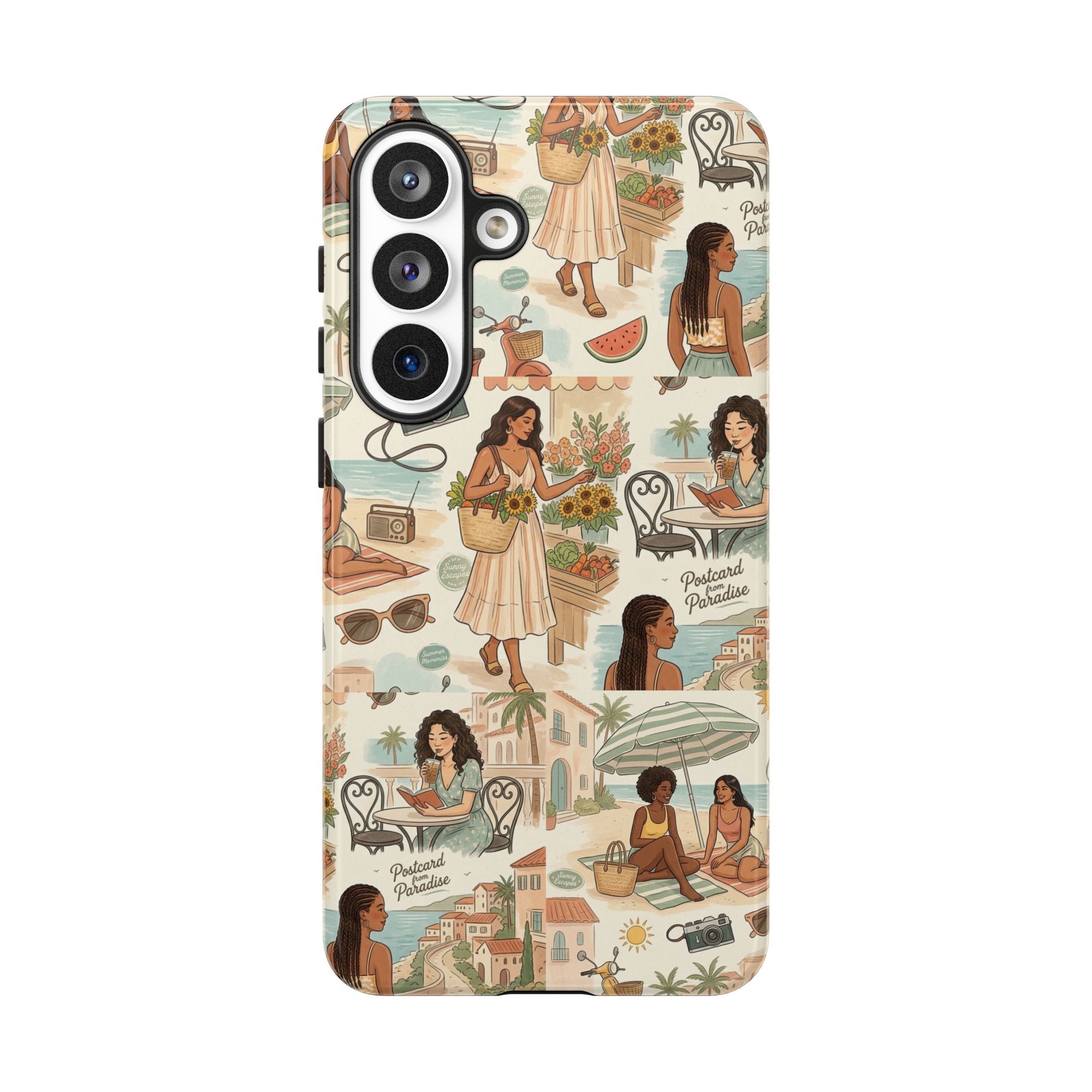Tropical Vacation Phone Case — Vintage Beach Women Pattern
