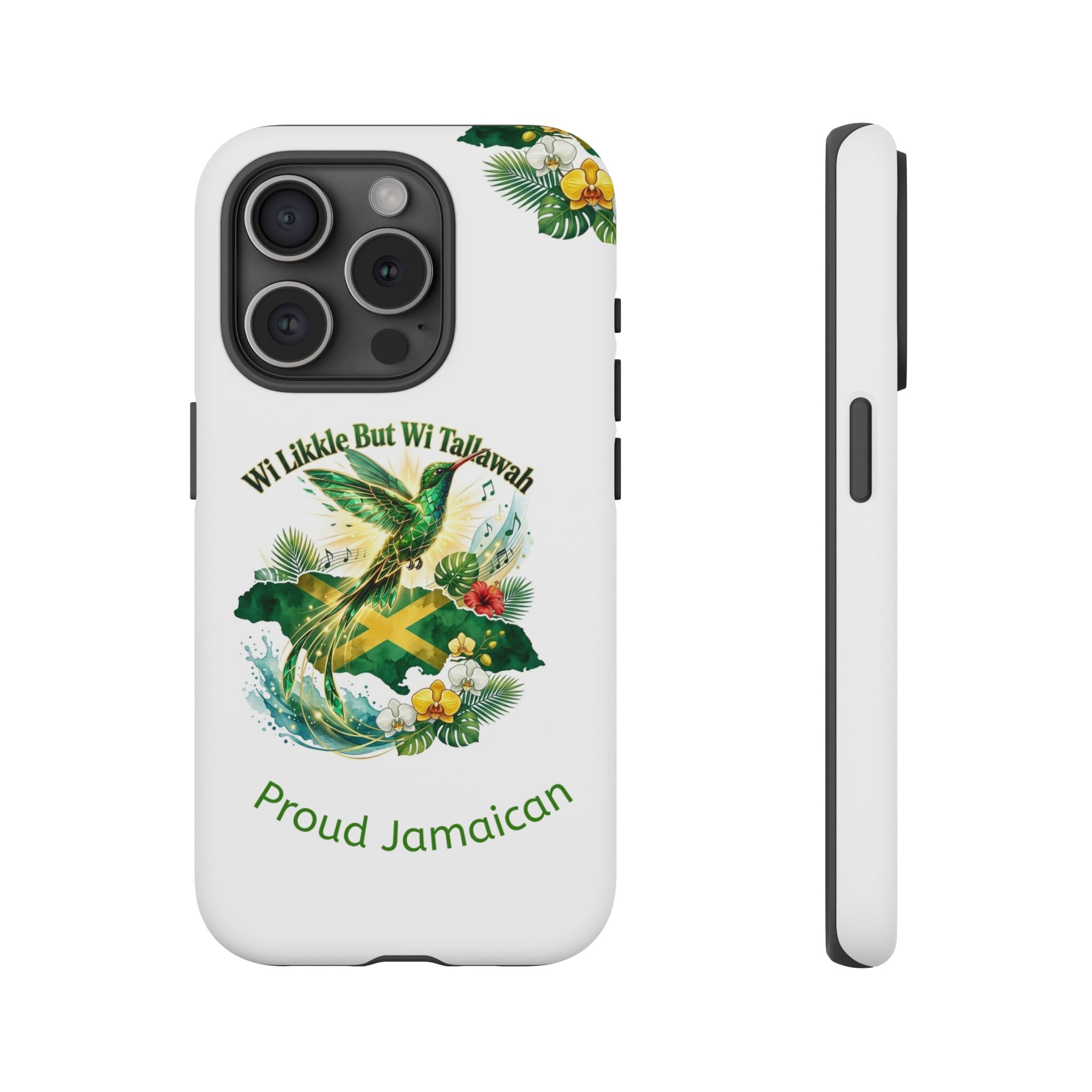 Jamaica Hummingbird Phone Case — “Wi Likkle But Wi Tallawah” Tropical Protective Cover