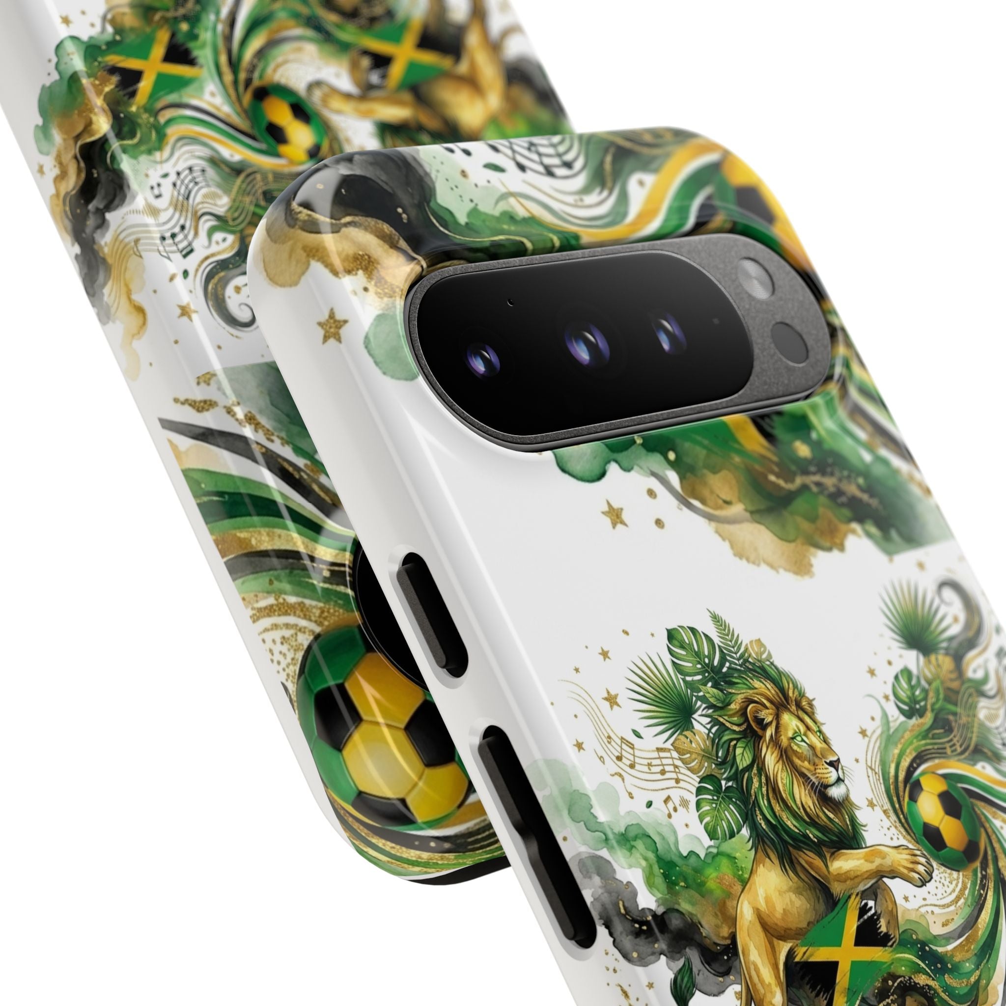 Jamaica Lion Phone Case — Jamaican Flag Rasta Protective Tough Case