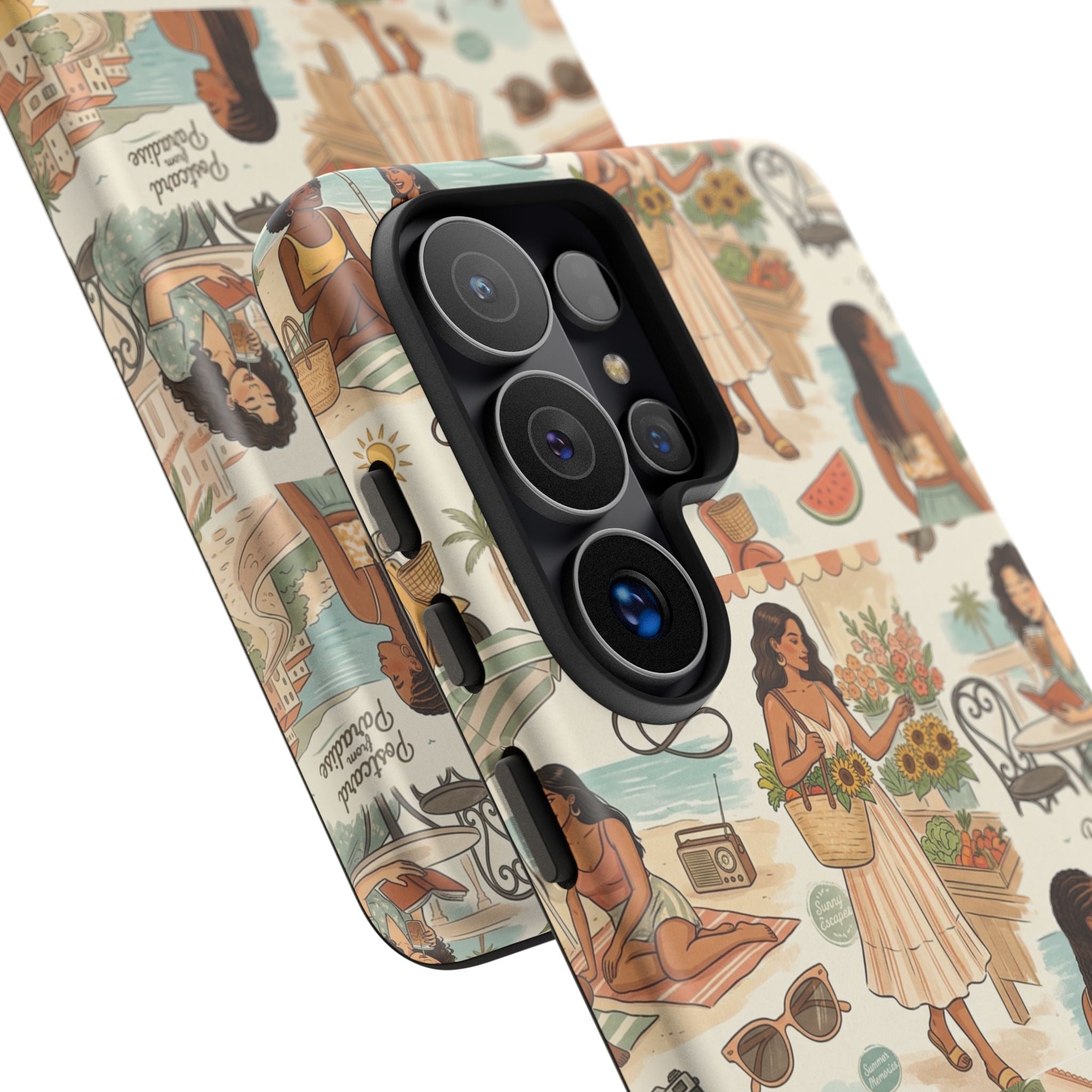 Tropical Vacation Phone Case — Vintage Beach Women Pattern