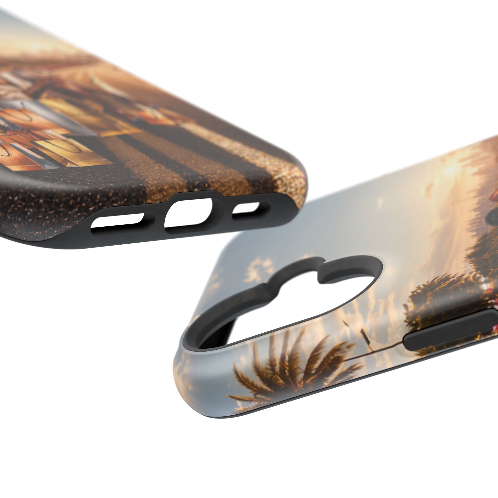 Phone Case - 'Retail Therapy' Magnetic Impact-Resistant Case, Sunset Shopping Design