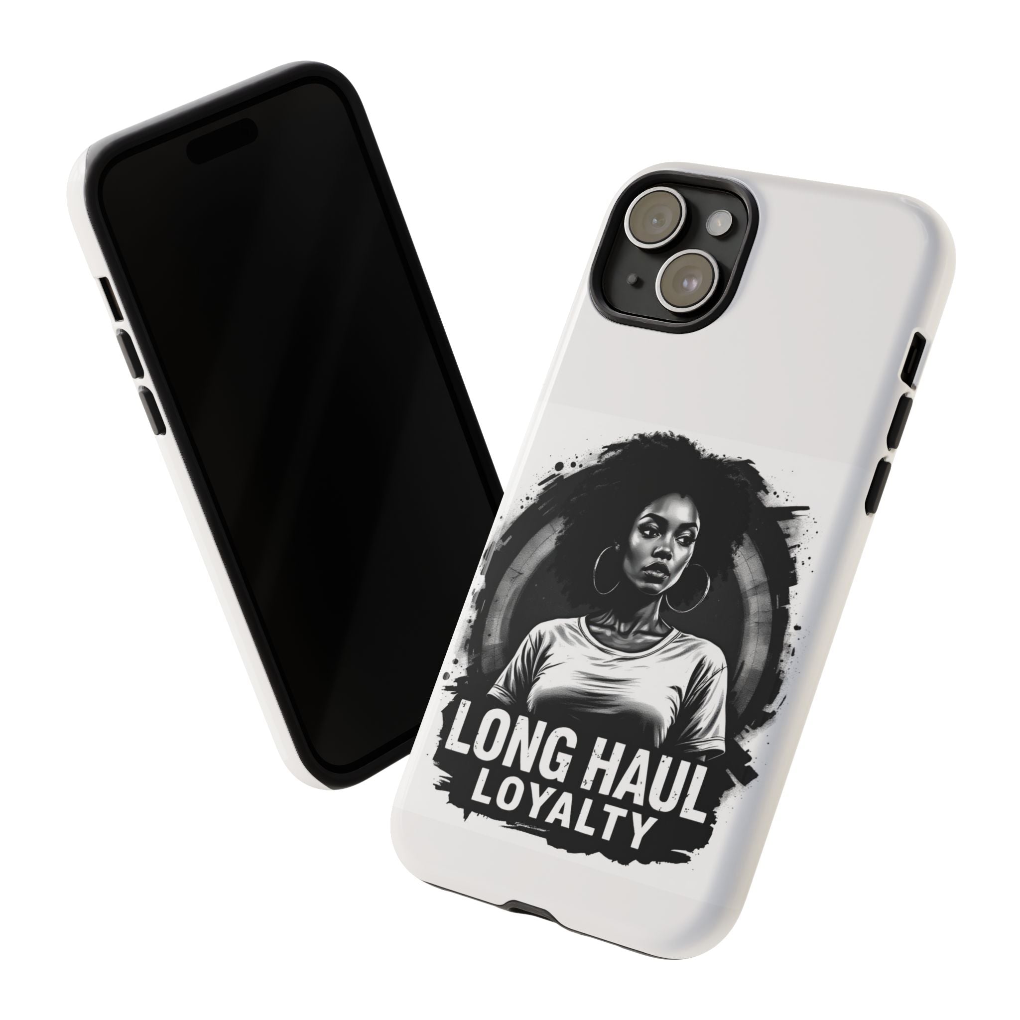 Phone Case — "Long Haul Loyalty" Black & White Portrait Protective Case