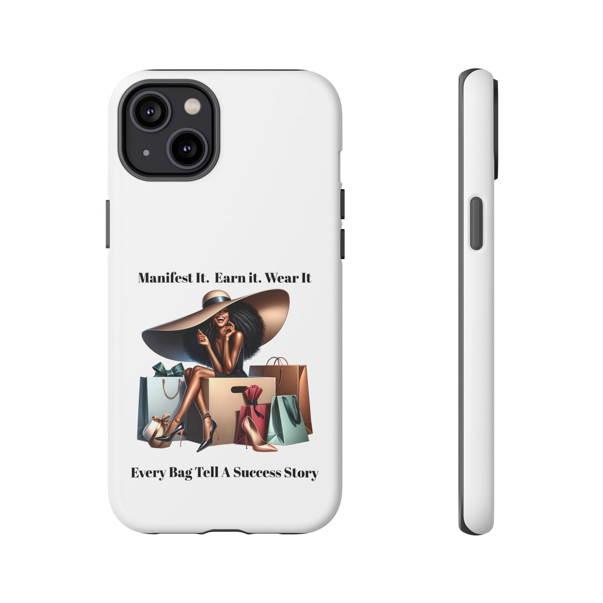 Phone Case - "Manifest It. Earn It. Wear It." Chic Shopper Design