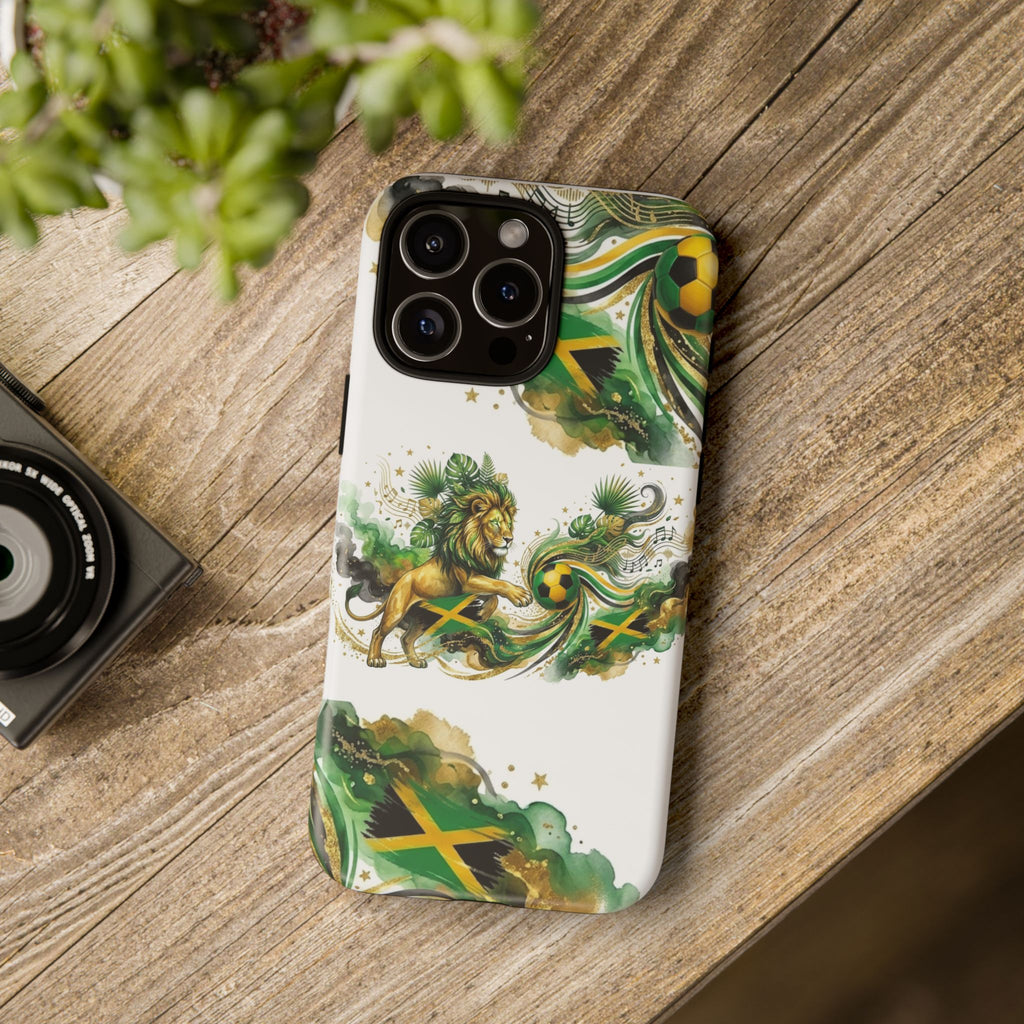 Jamaica Lion Phone Case — Jamaican Flag Rasta Protective Tough Case