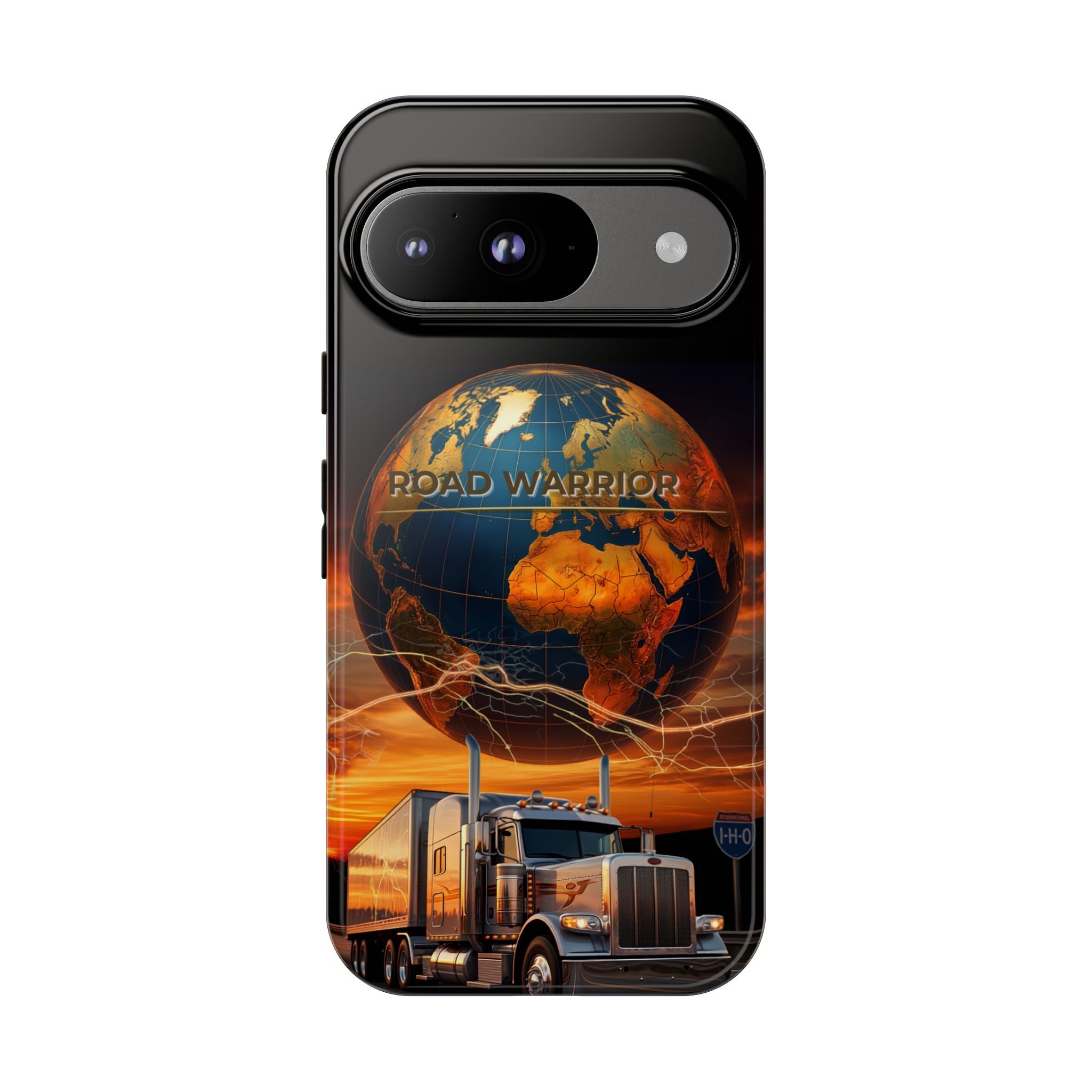 Truck Driver Phone Case — 'Global Road Warrior' Semi Truck Globe Tough Phone Cover