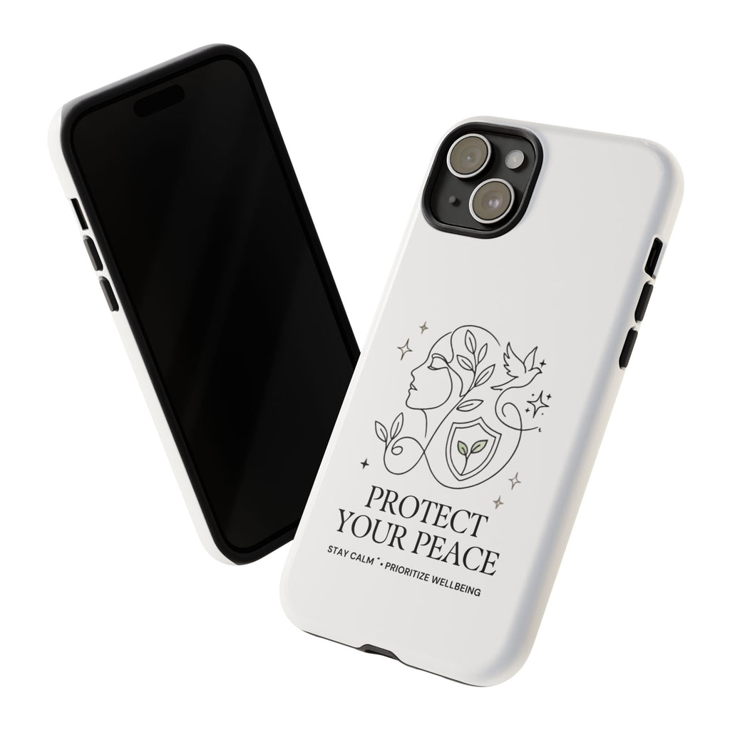 Protect Your Peace Phone Case – Minimalist Wellness iPhone Cover