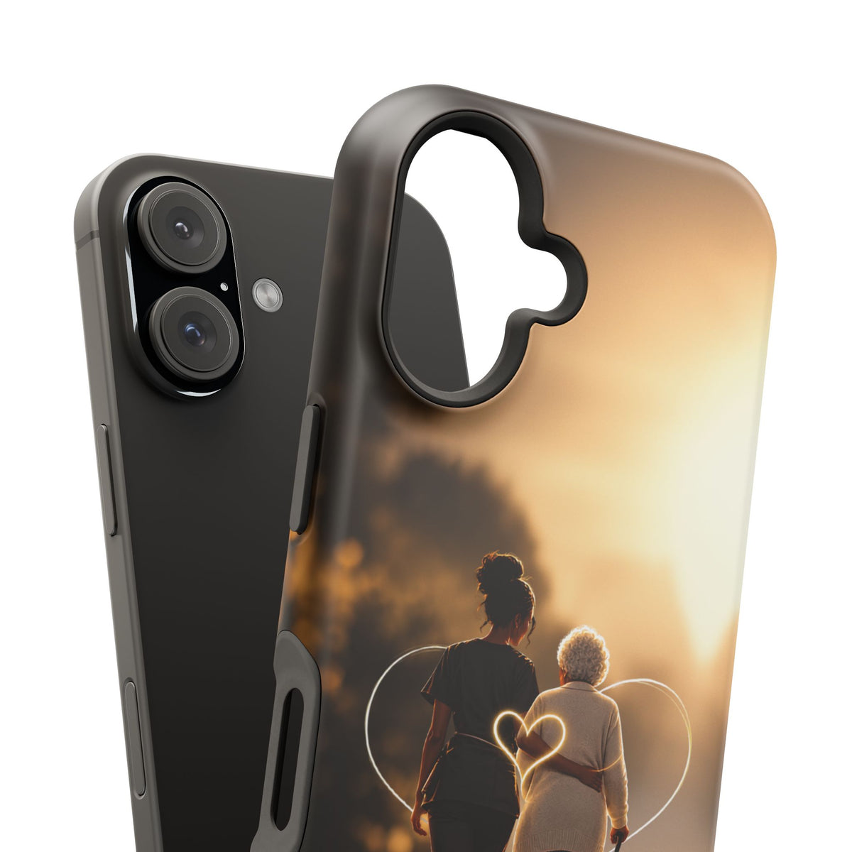 Caregiver Phone Case — Impact-Resistant Protective Case with Heart Design
