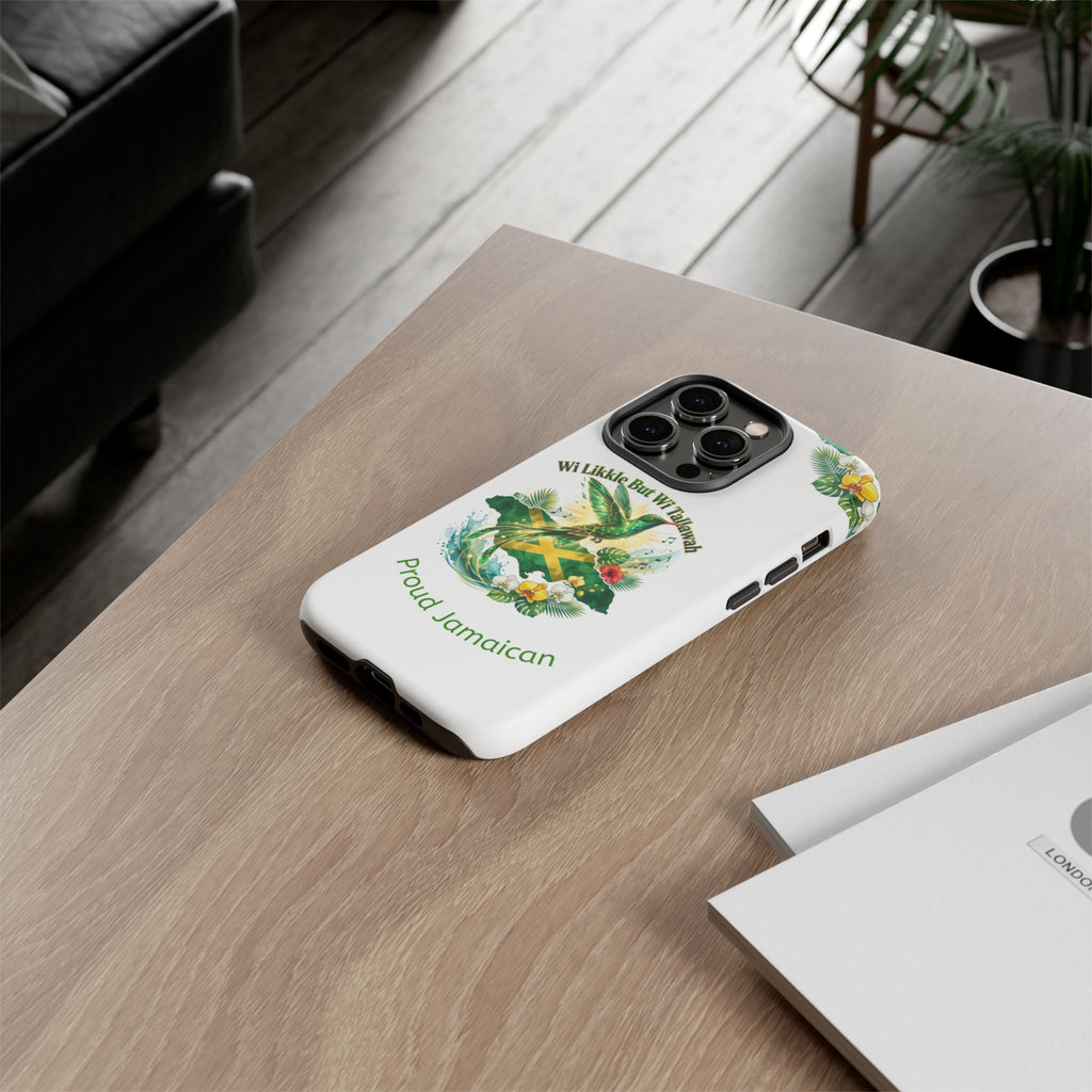 Jamaica Hummingbird Phone Case — “Wi Likkle But Wi Tallawah” Tropical Protective Cover