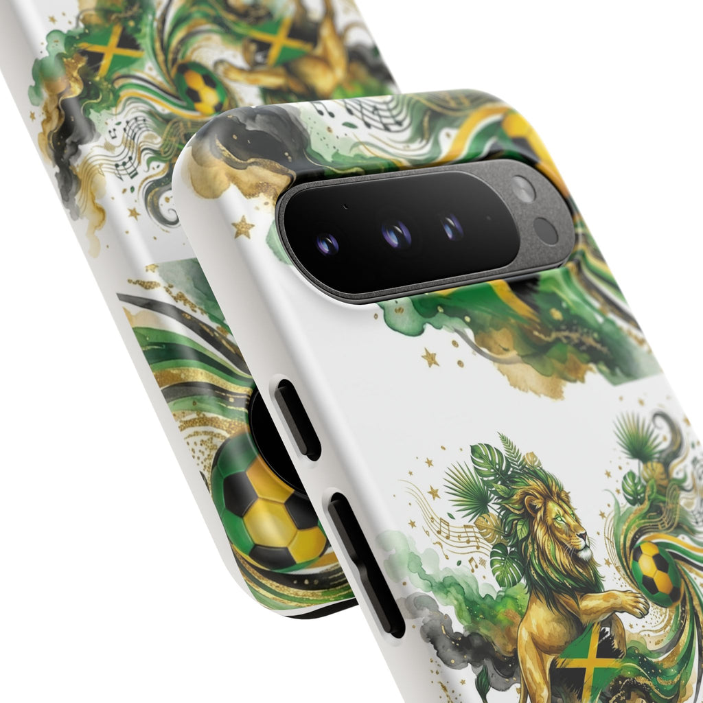 Jamaica Lion Phone Case — Jamaican Flag Rasta Protective Tough Case