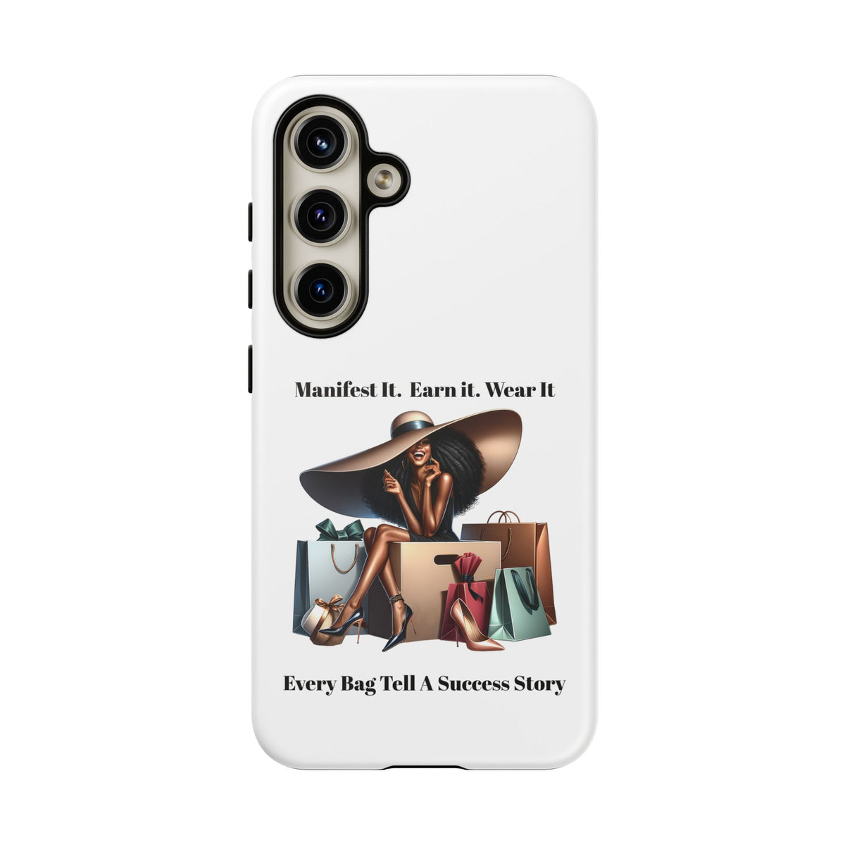 Phone Case - "Manifest It. Earn It. Wear It." Chic Shopper Design