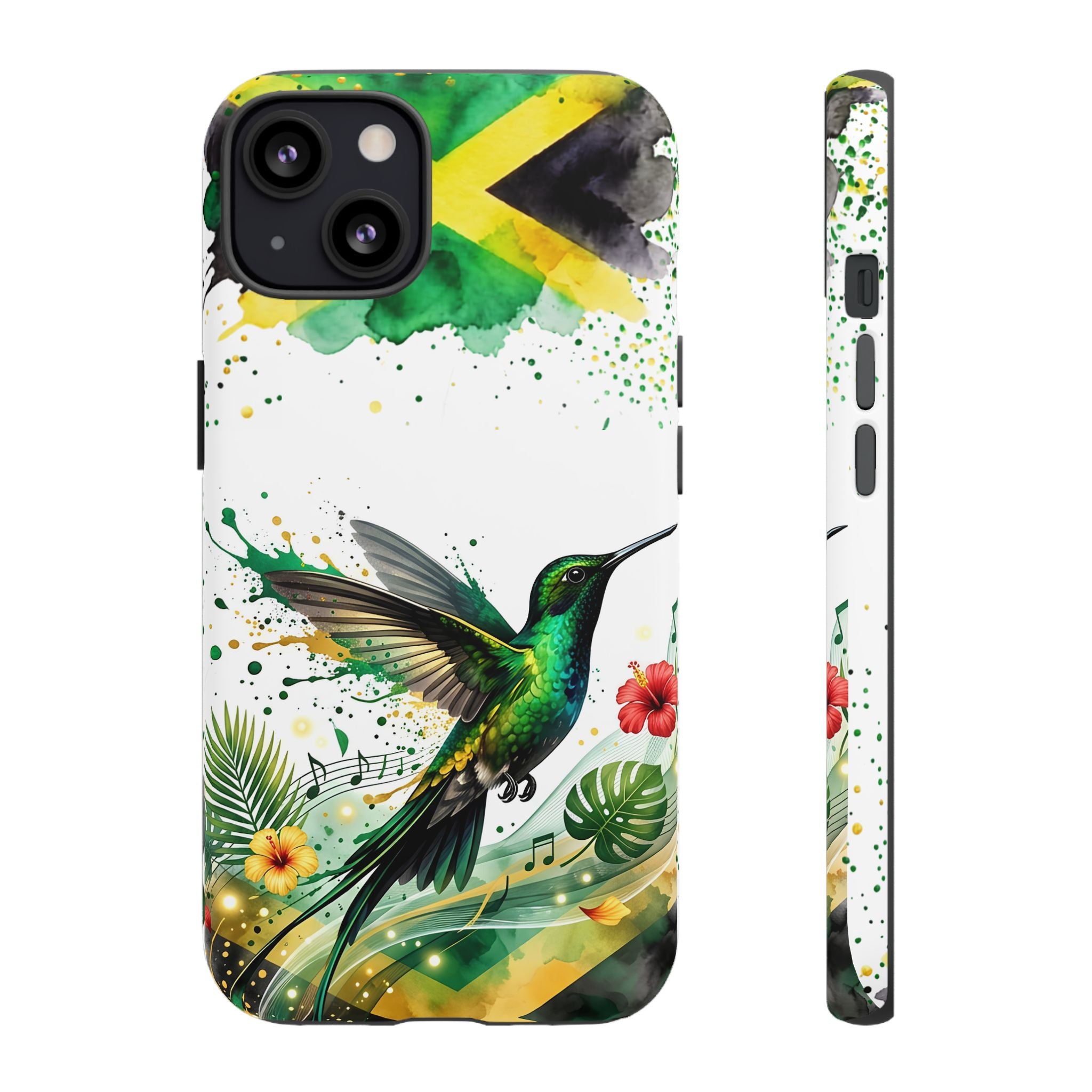 Hummingbird Jamaica Tough Phone Case – Tropical Floral Protective Cover
