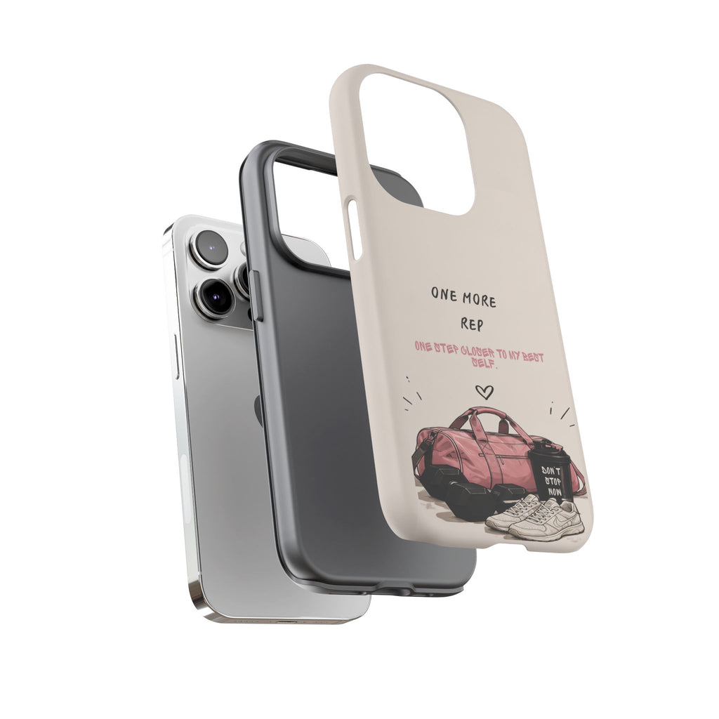 Gym Phone Case — "One More Rep" Workout Duffle & Sneakers Protective Case
