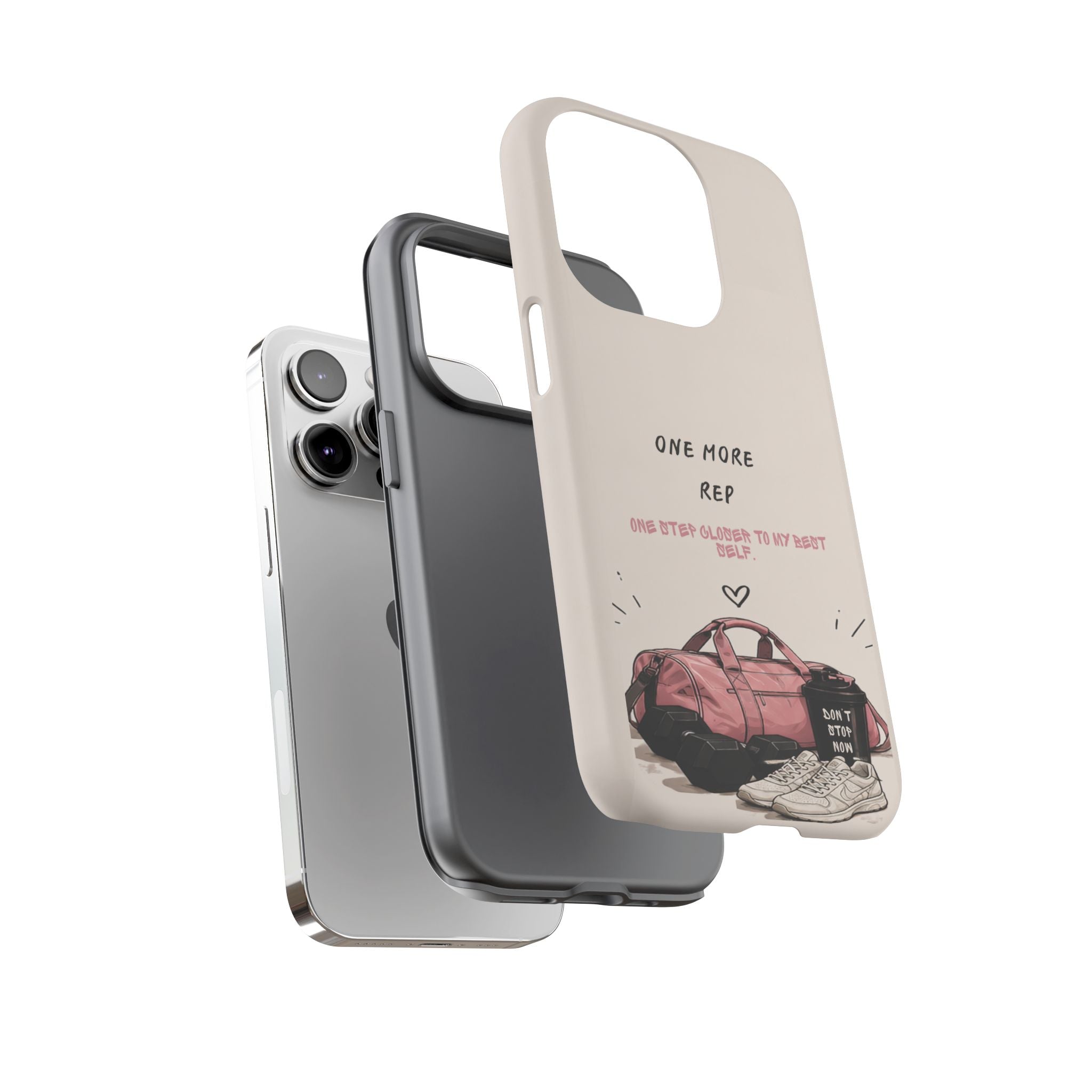 Gym Phone Case — "One More Rep" Workout Duffle & Sneakers Protective Case
