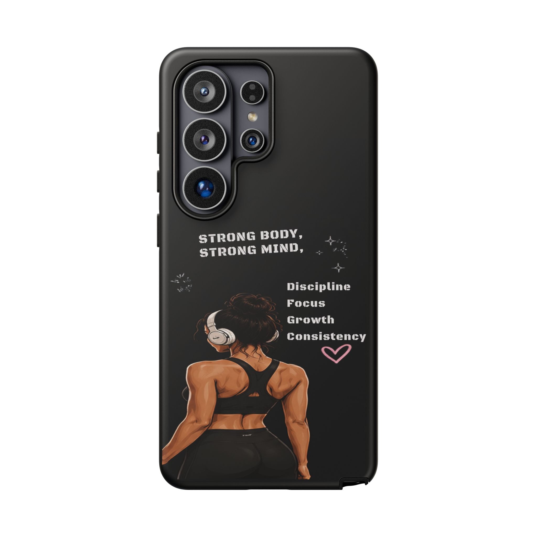 Strong Body, Strong Mind Phone Case — Motivational Fitness Protective Case