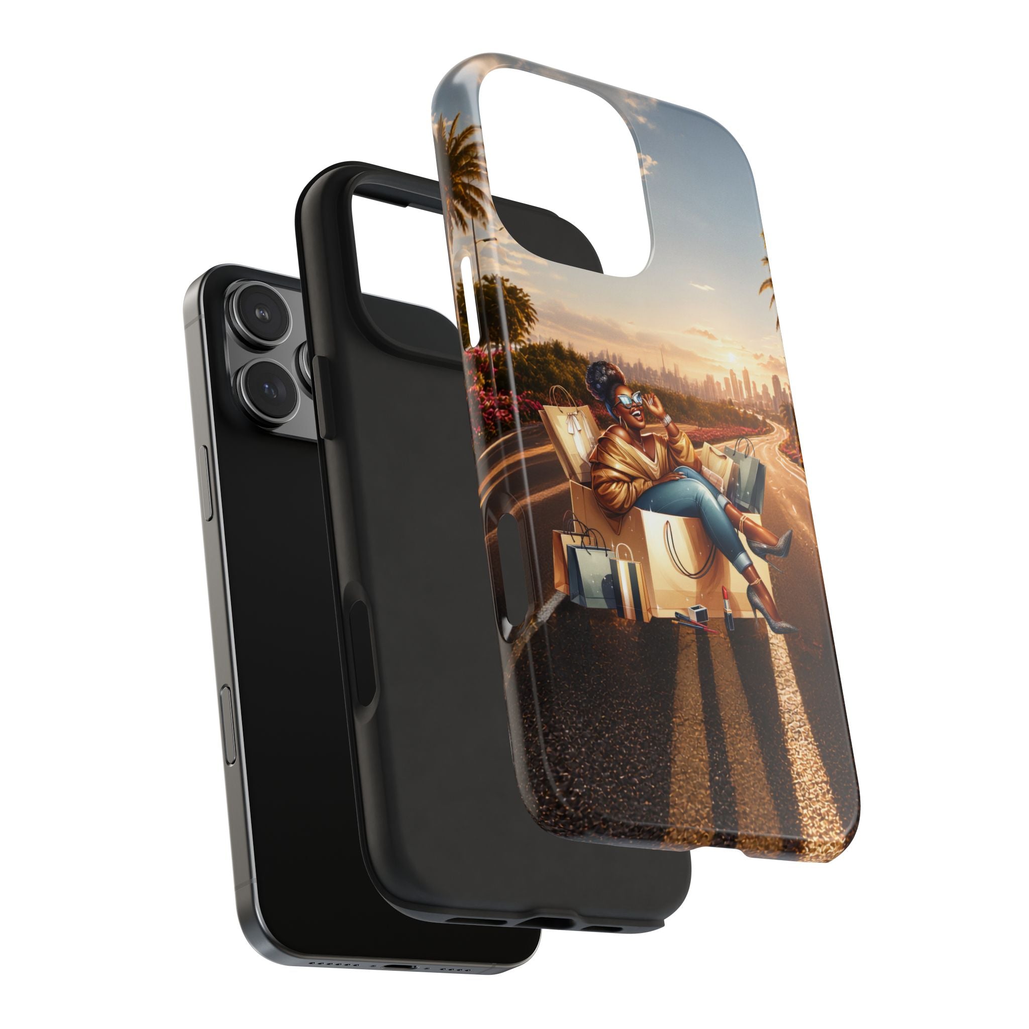 Sunset Roadtrip Tough Phone Case — Relaxed Traveler Design
