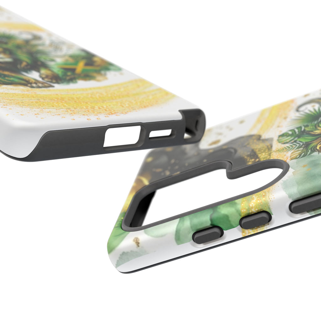 Reggae Lion Phone Case — Jamaican Flag Rasta Art Tough Phone Cover