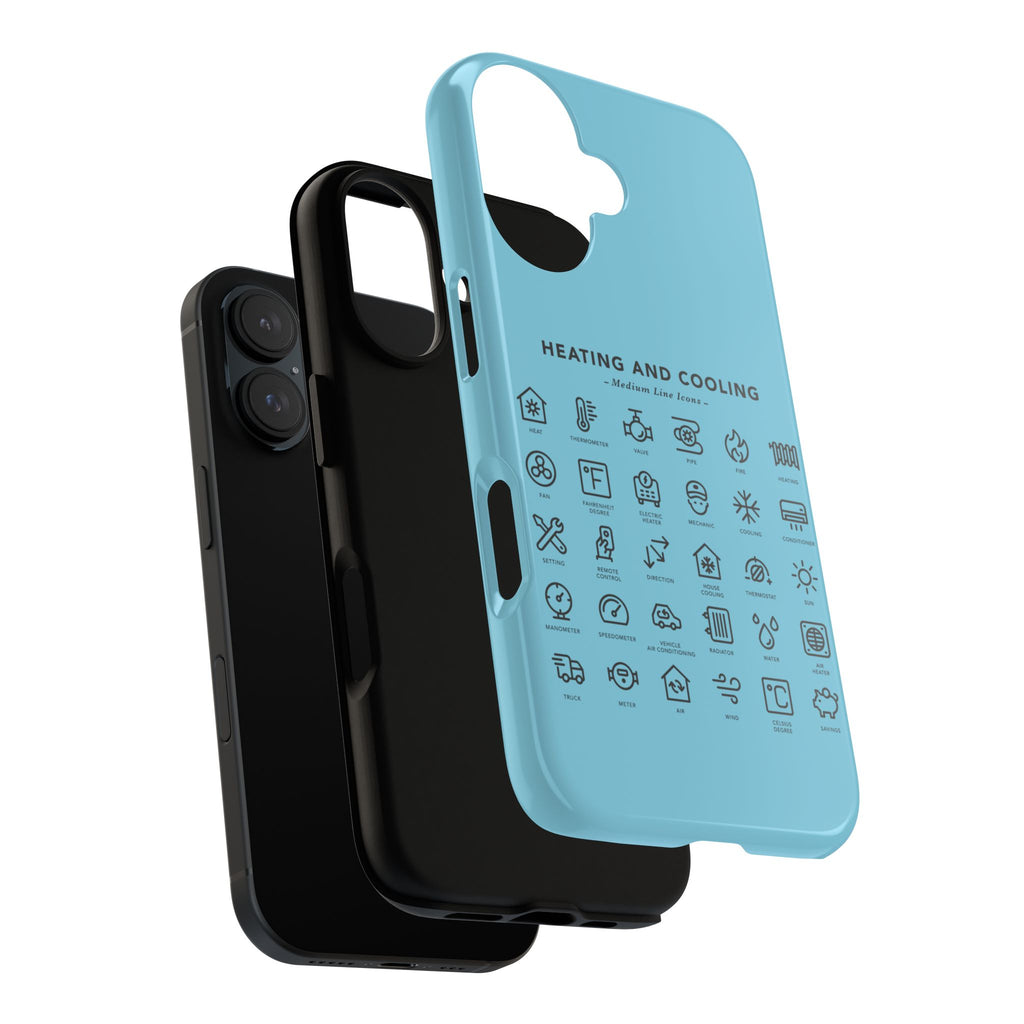 Heating and Cooling Icons Phone Case – HVAC Technician Protective Phone Cover